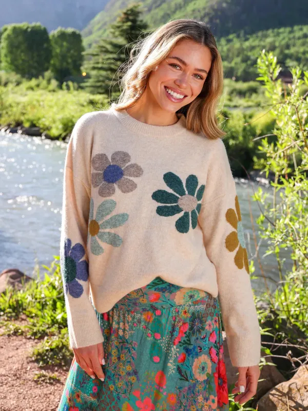 Everyone's Favorite Sweater - Cream Daisy sold by NATURAL LIFE