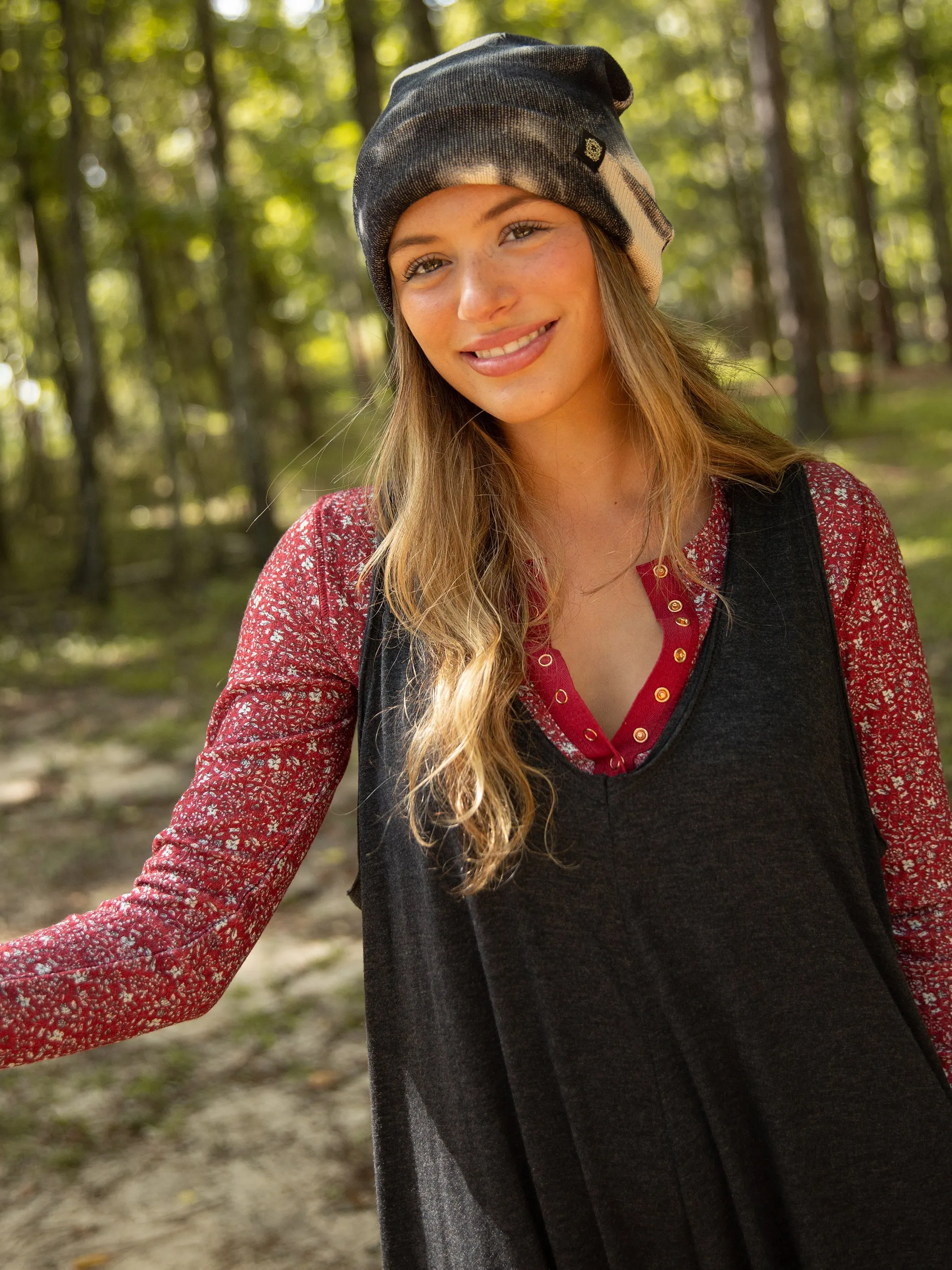 Reagan Thermal Henley - Red Floral sold by NATURAL LIFE product image thumbnail 3