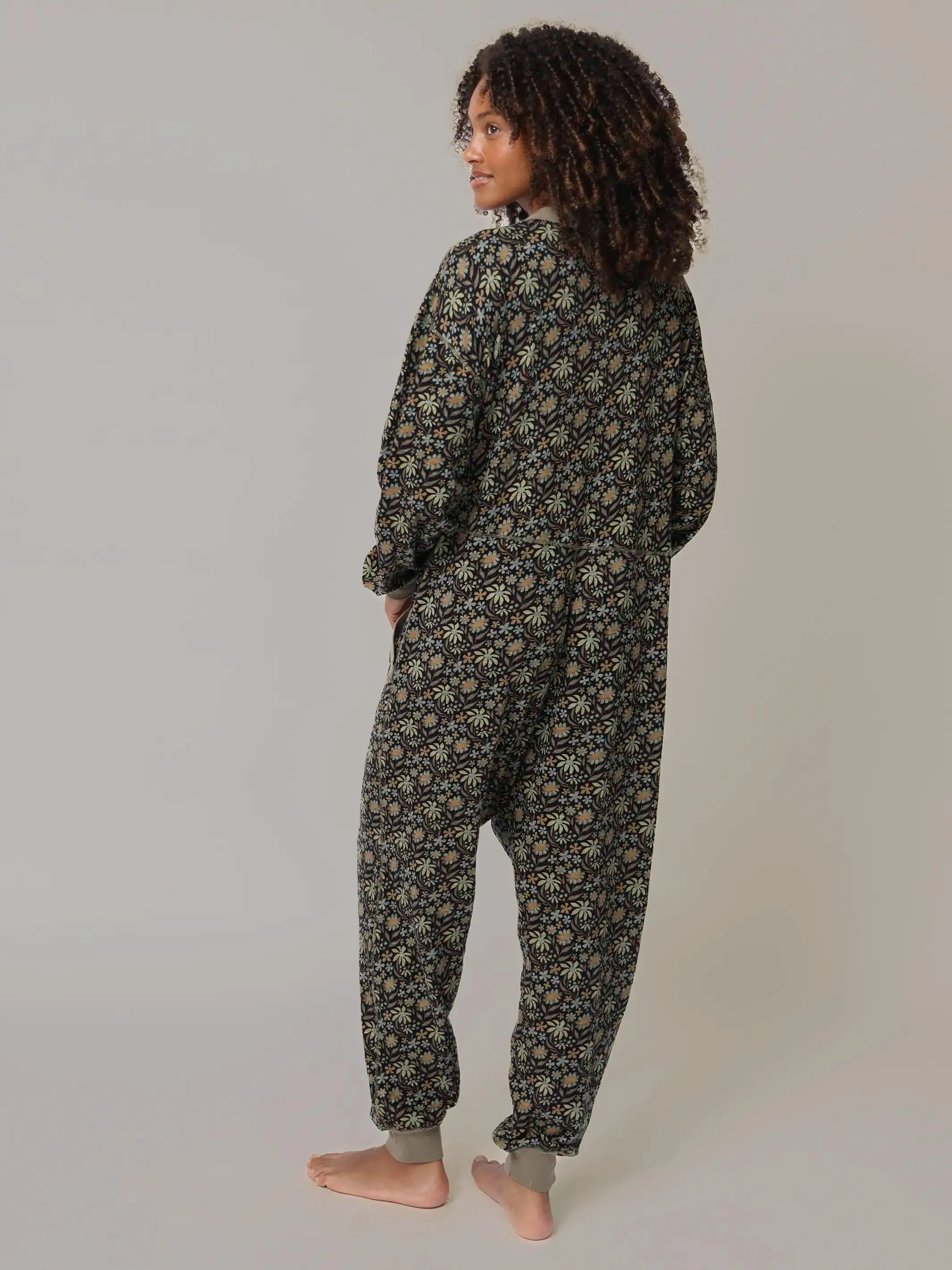 Johnnie Cotton Jumpsuit - Black Tan Daisies sold by NATURAL LIFE product image thumbnail 3
