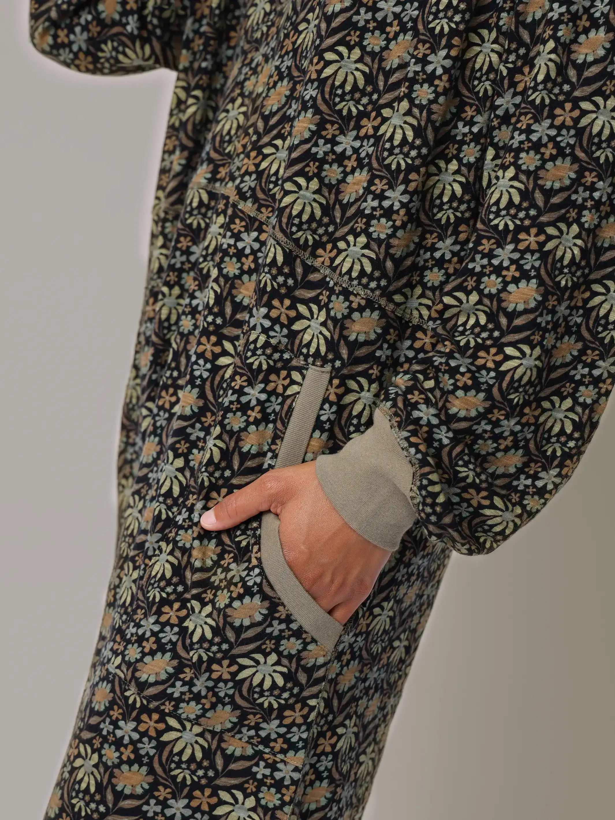 Johnnie Cotton Jumpsuit - Black Tan Daisies sold by NATURAL LIFE product image thumbnail 2