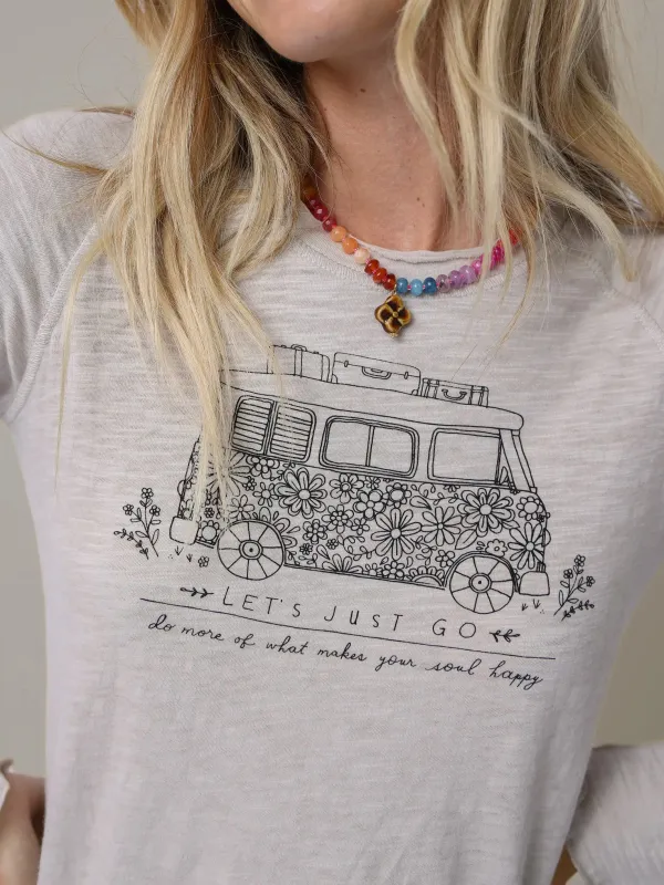 Lily Cotton Long Sleeve Tee Shirt - Moonstone Van sold by NATURAL LIFE
