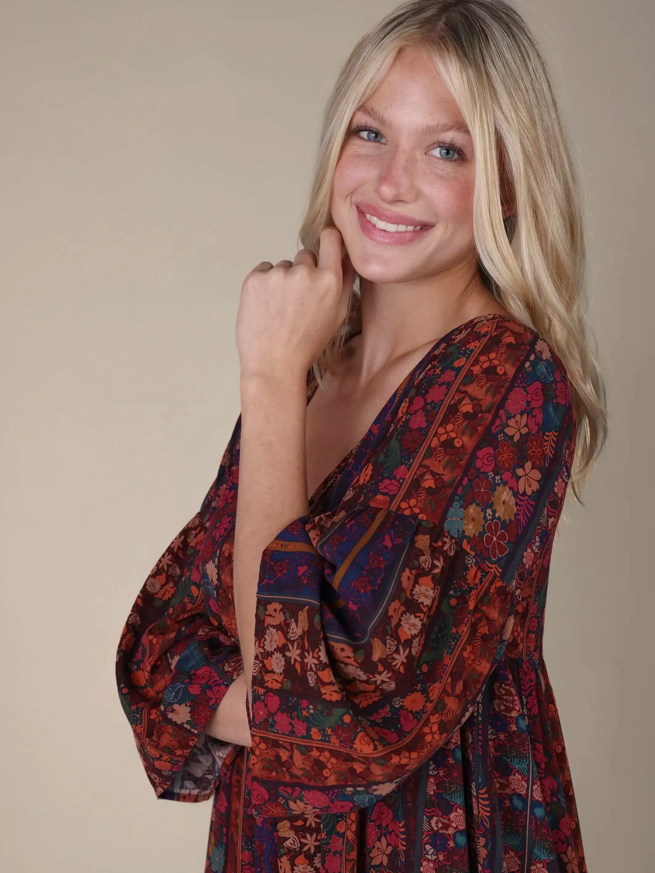 Charlotte Midi Dress - Tropical Fuchsia Stripes sold by NATURAL LIFE product image thumbnail 3