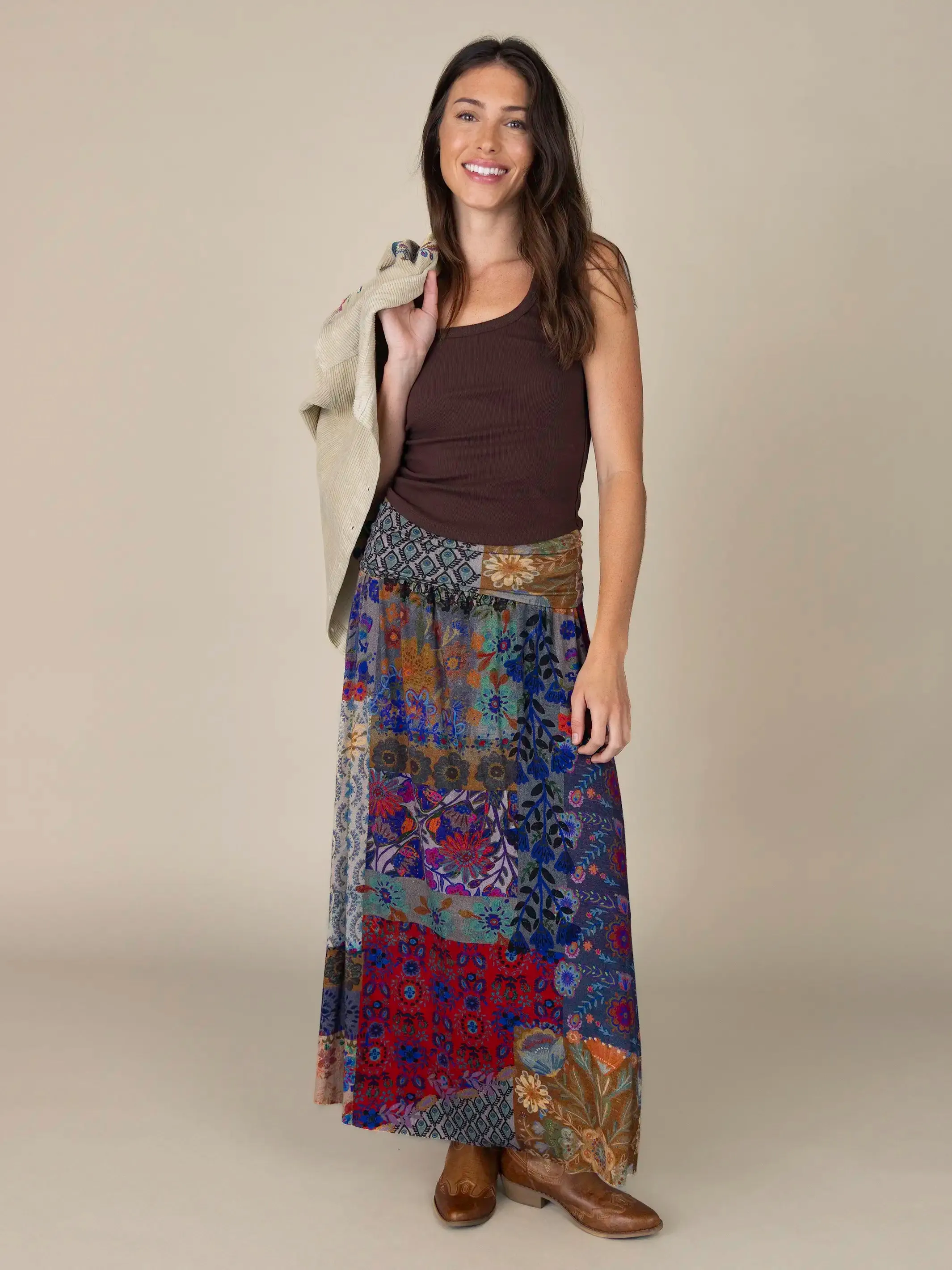 Everyday Ribbed Tank - Brown sold by NATURAL LIFE product image thumbnail 3