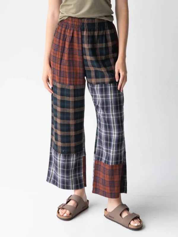 Mimi Plaid Pant - Rust Navy Plaid sold by NATURAL LIFE