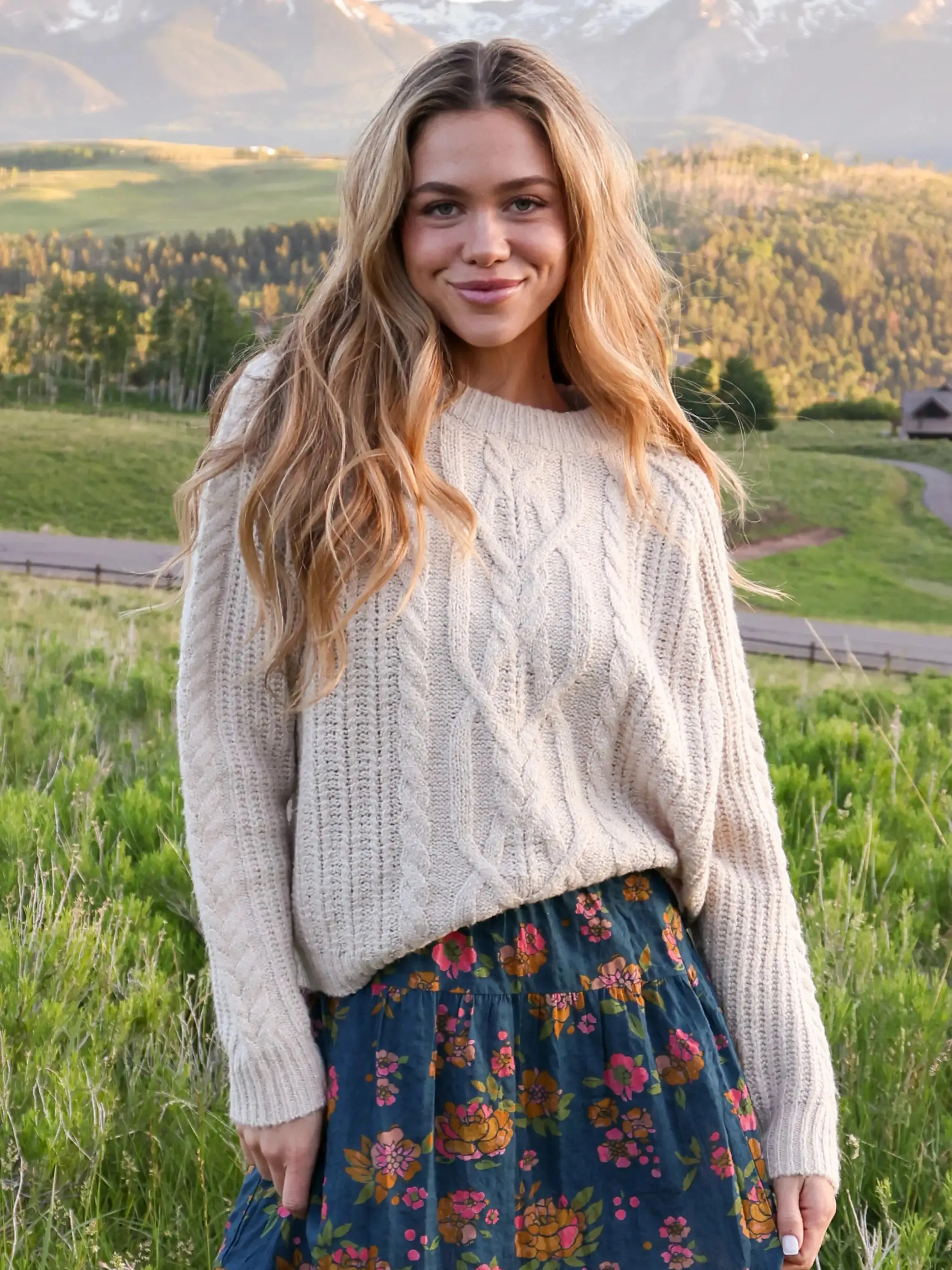 Super Soft Cable Knit Sweater - Oatmeal sold by NATURAL LIFE