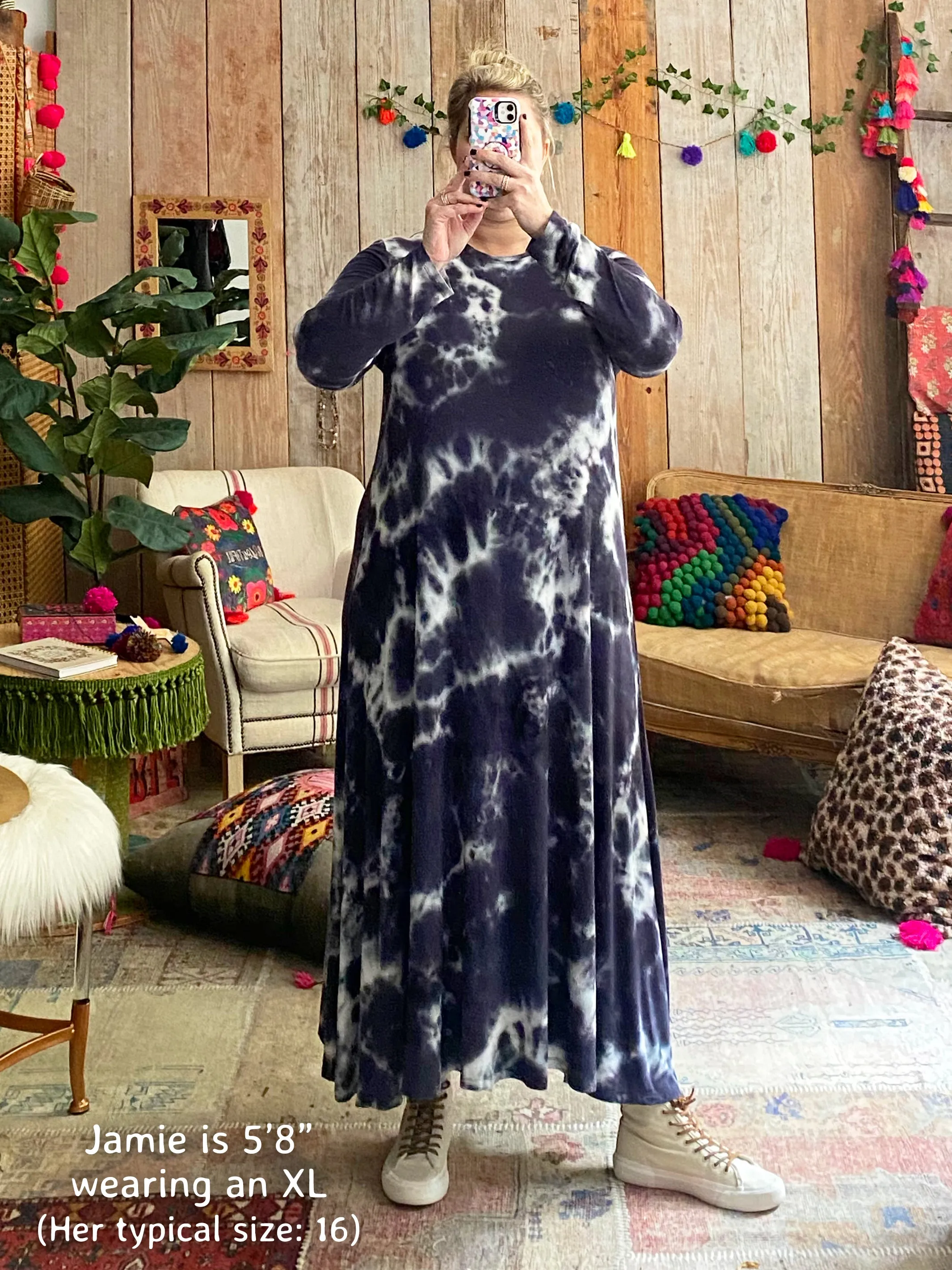 Stevie "ButterSoft" Knit Maxi Dress - Tie-Dye Midnight sold by NATURAL LIFE product image thumbnail 4