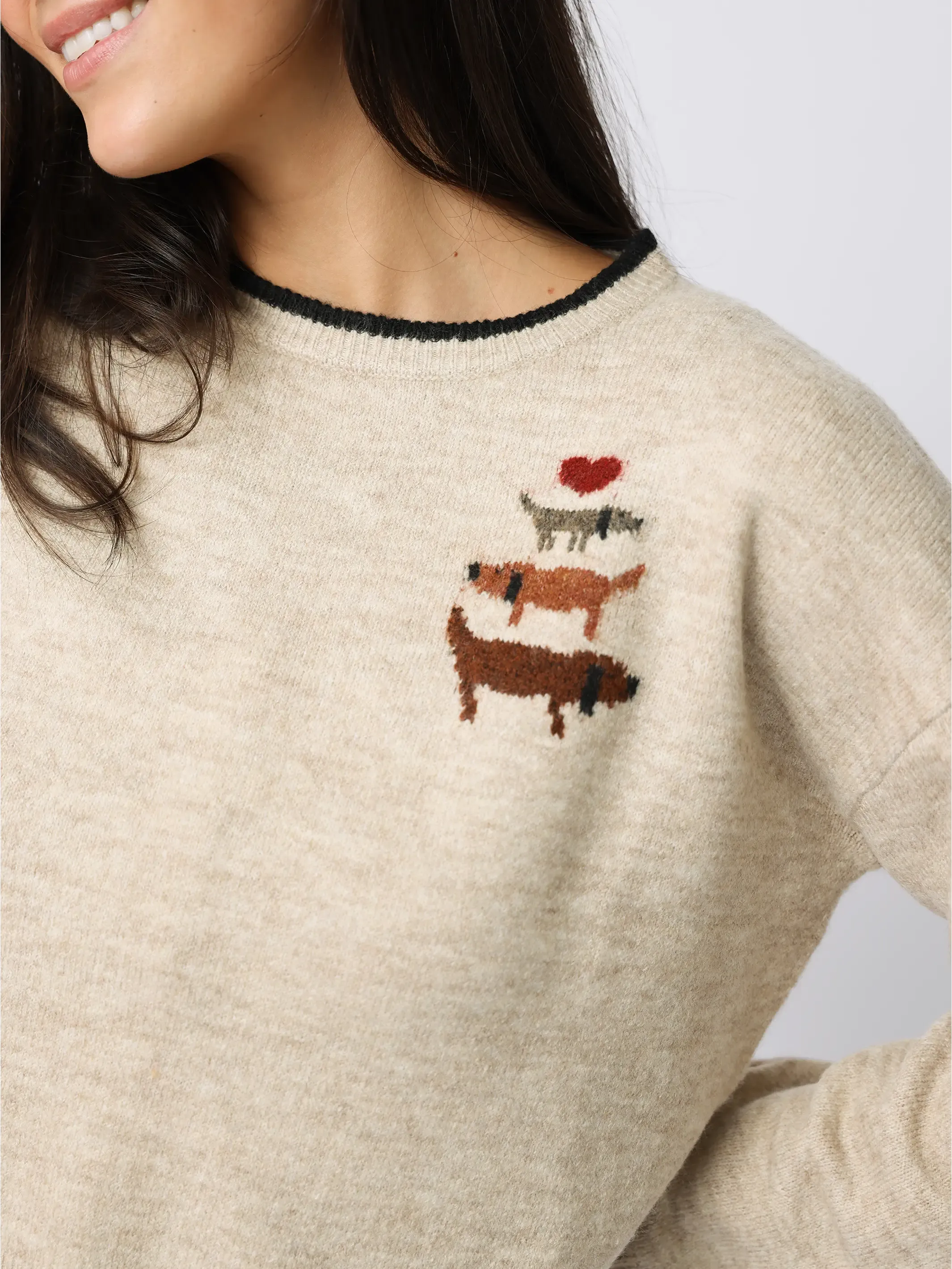 Intarsia Icon Sweater - Cream Dog sold by NATURAL LIFE