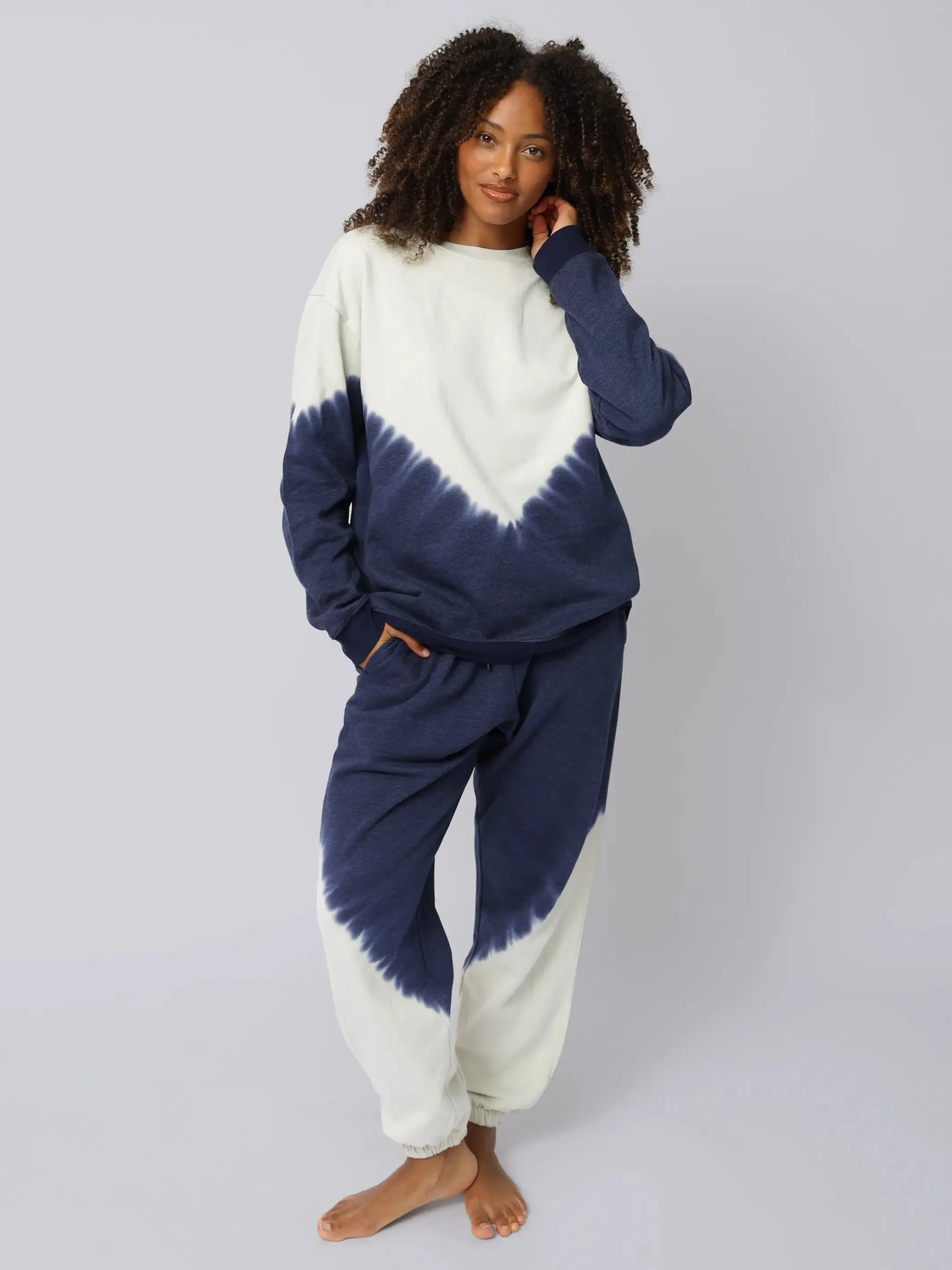 Comfy Crewneck Sweatshirt - Navy Ombre sold by NATURAL LIFE product image thumbnail 4