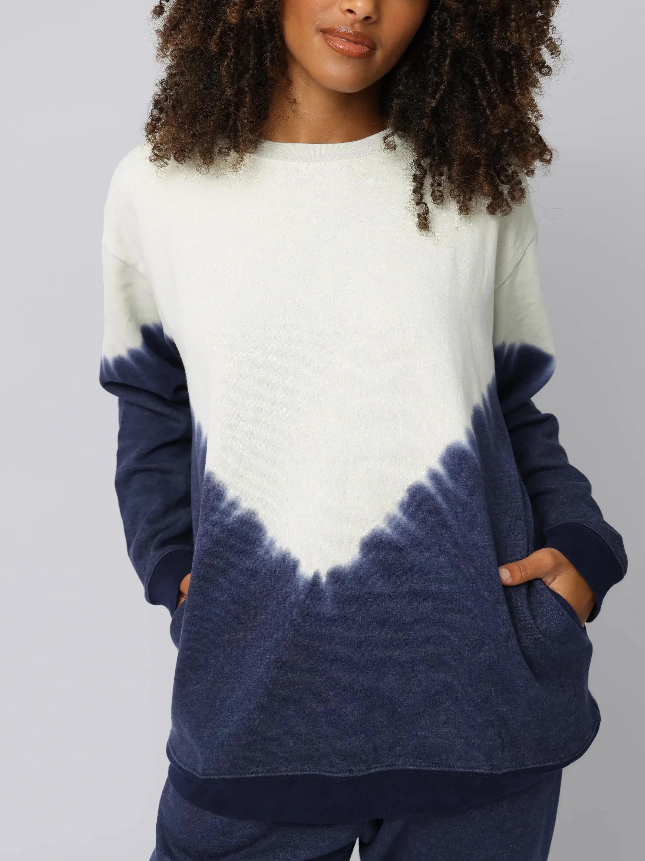 Comfy Crewneck Sweatshirt - Navy Ombre sold by NATURAL LIFE product image thumbnail 2