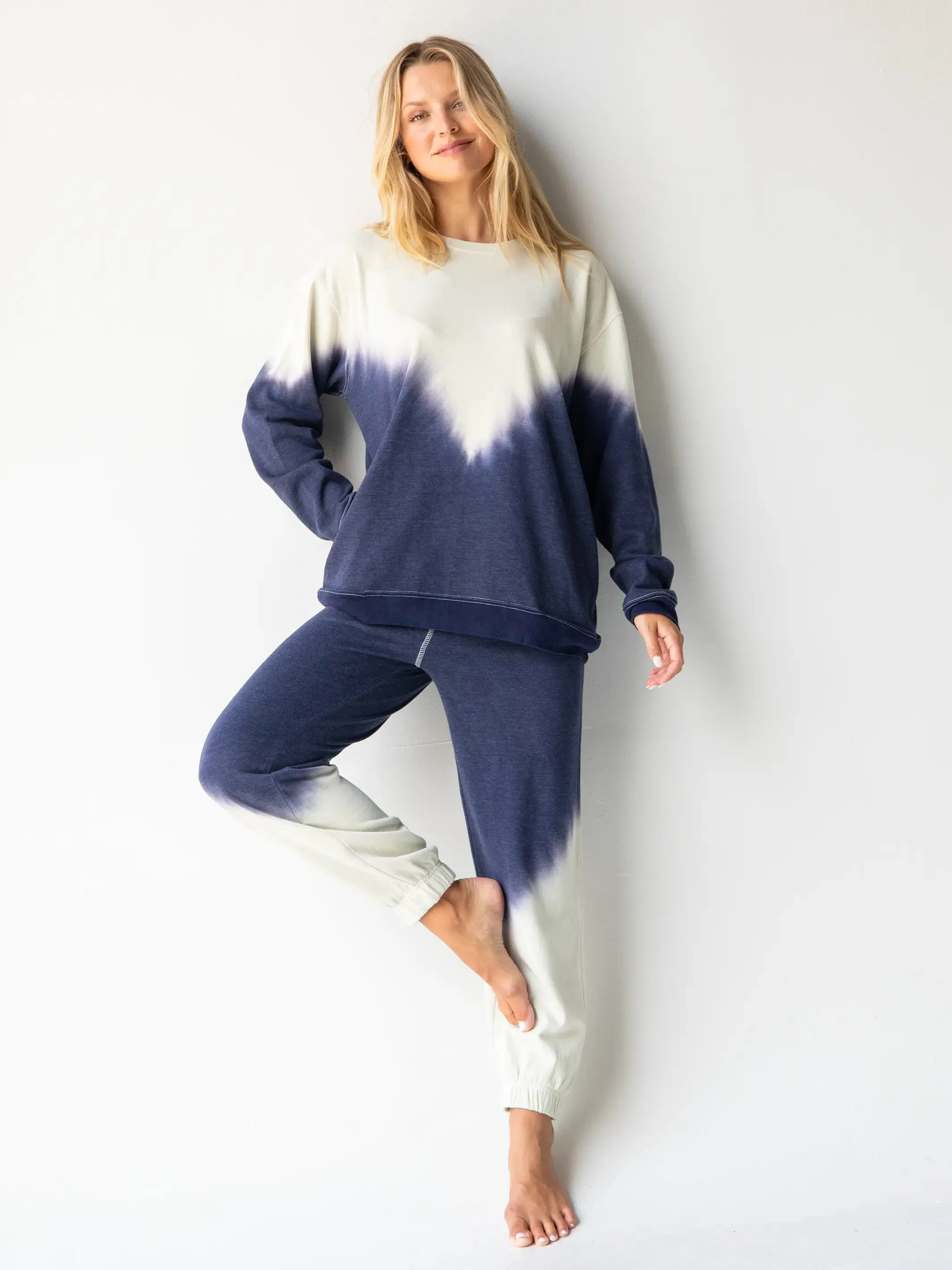 Comfy Crewneck Sweatshirt - Navy Ombre sold by NATURAL LIFE