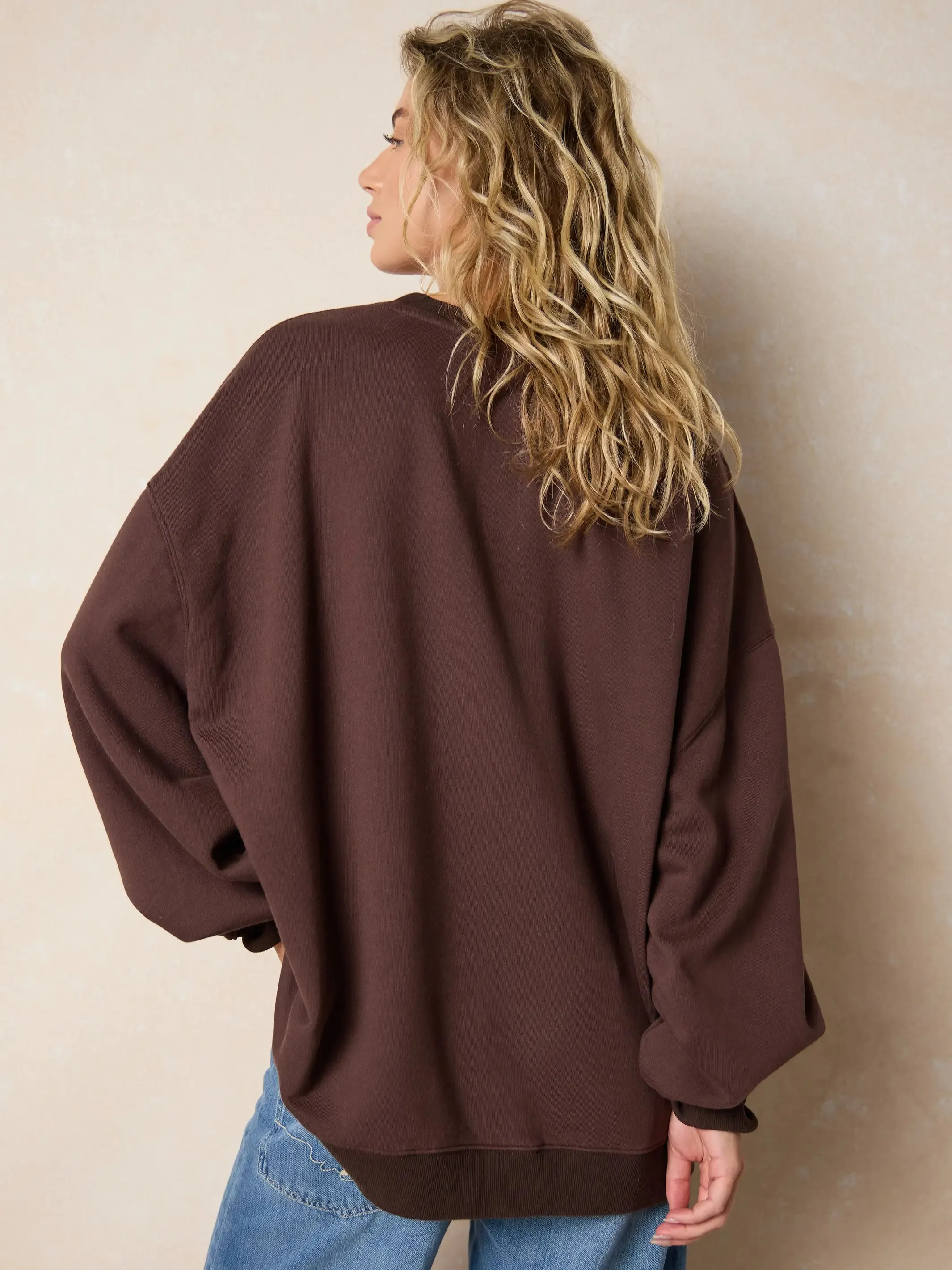 Oversized Crewneck Pullover - Brown sold by NATURAL LIFE product image thumbnail 2