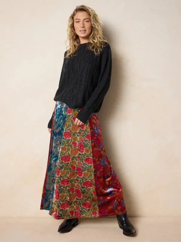 Valentina Velvet Maxi Skirt - Magic Meadow Multi sold by NATURAL LIFE