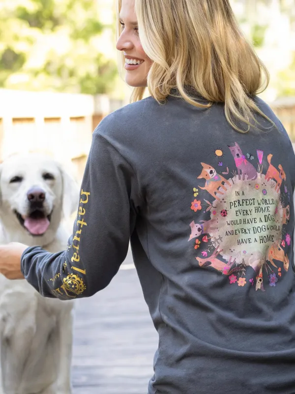 Long Sleeve Cotton Comfy Tee Shirt - Every Dog Has A Home sold by NATURAL LIFE