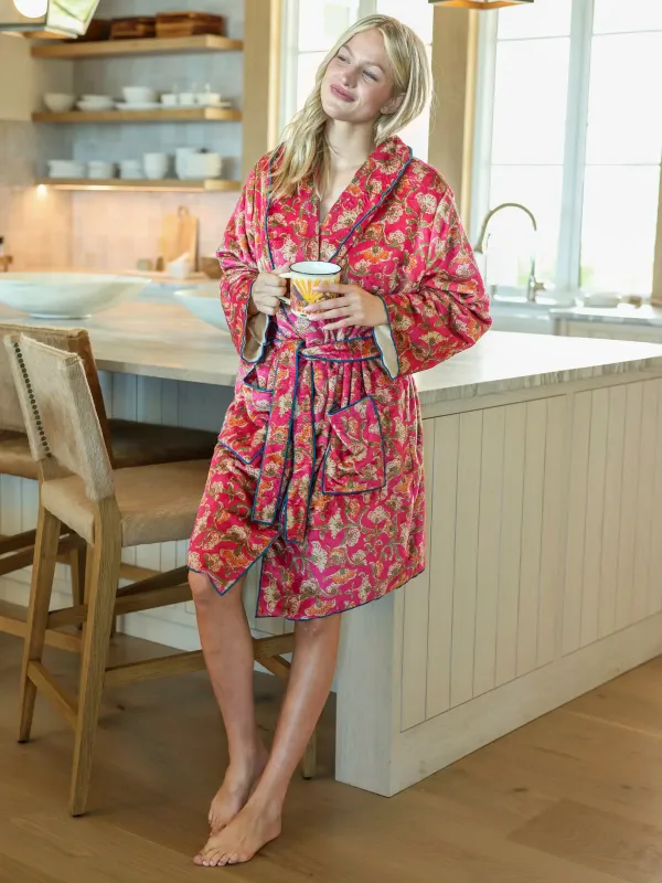 Cozy Blanket Robe - Pink Medallion Mini sold by NATURAL LIFE