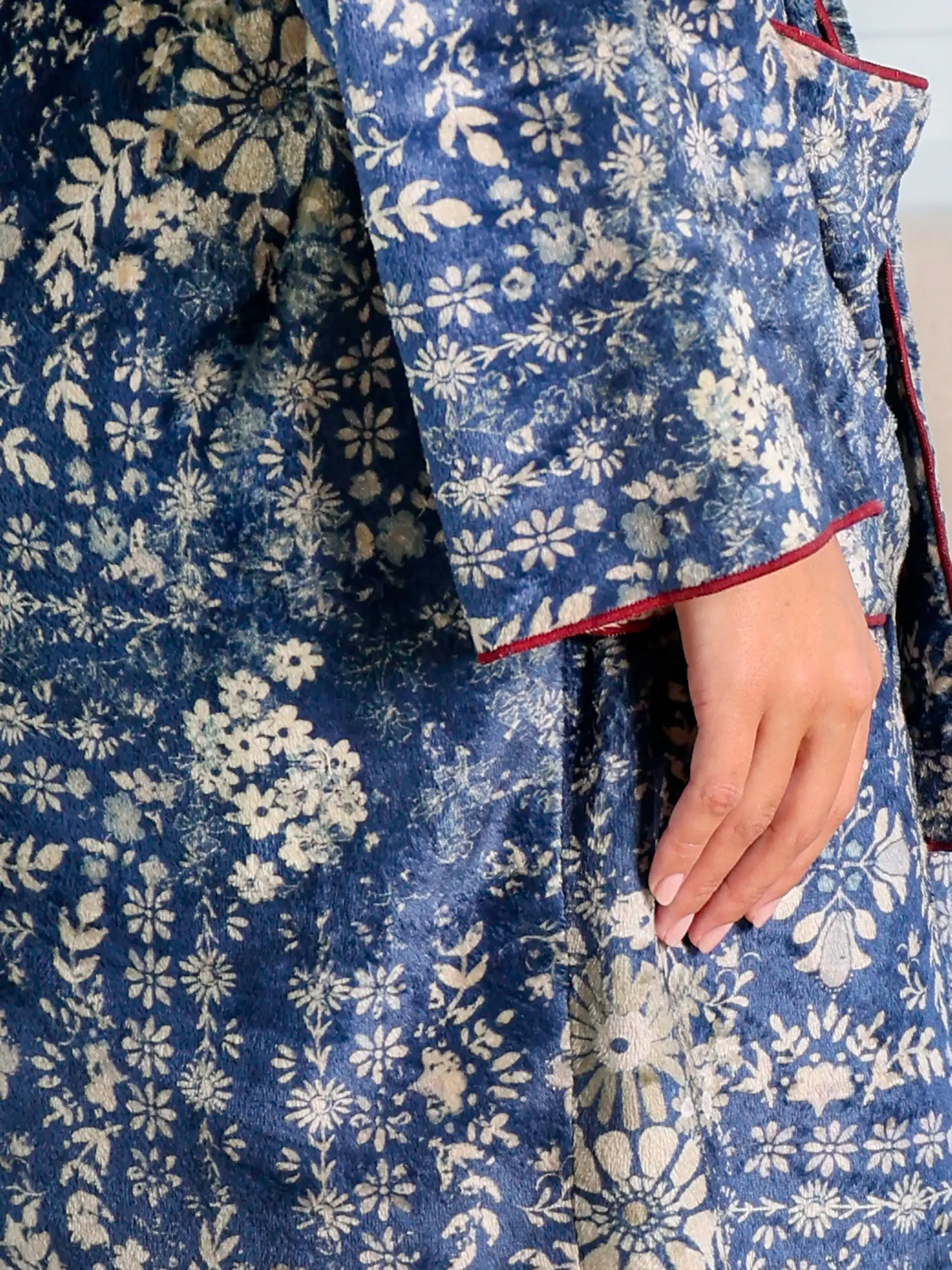 Cozy Blanket Robe - Navy Bandana Mini sold by NATURAL LIFE product image thumbnail 4