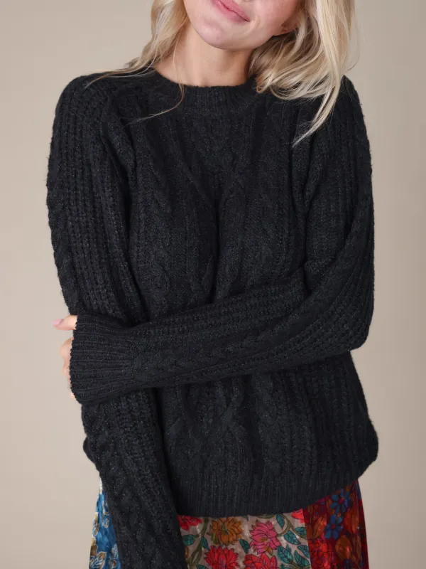Super Soft Cable Knit Sweater - Black sold by NATURAL LIFE