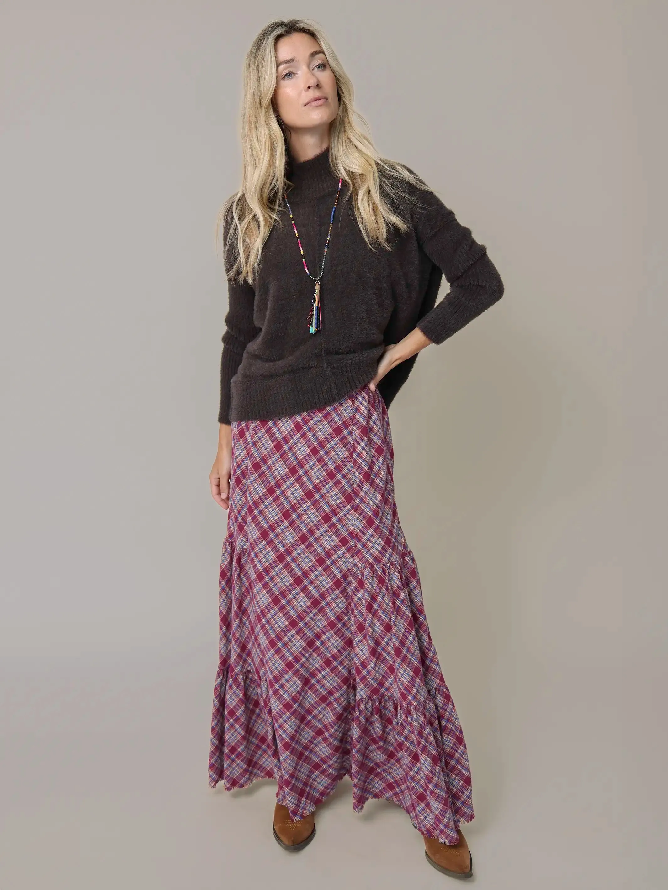 Fuzzy Turtleneck Sweater - Espresso sold by NATURAL LIFE product image thumbnail 4