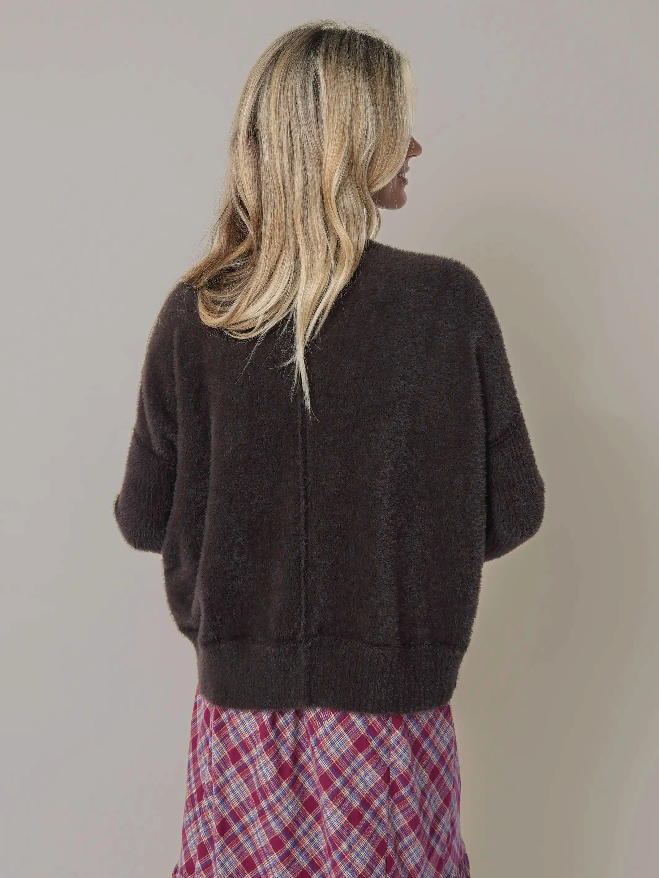 Fuzzy Turtleneck Sweater - Espresso sold by NATURAL LIFE product image thumbnail 2