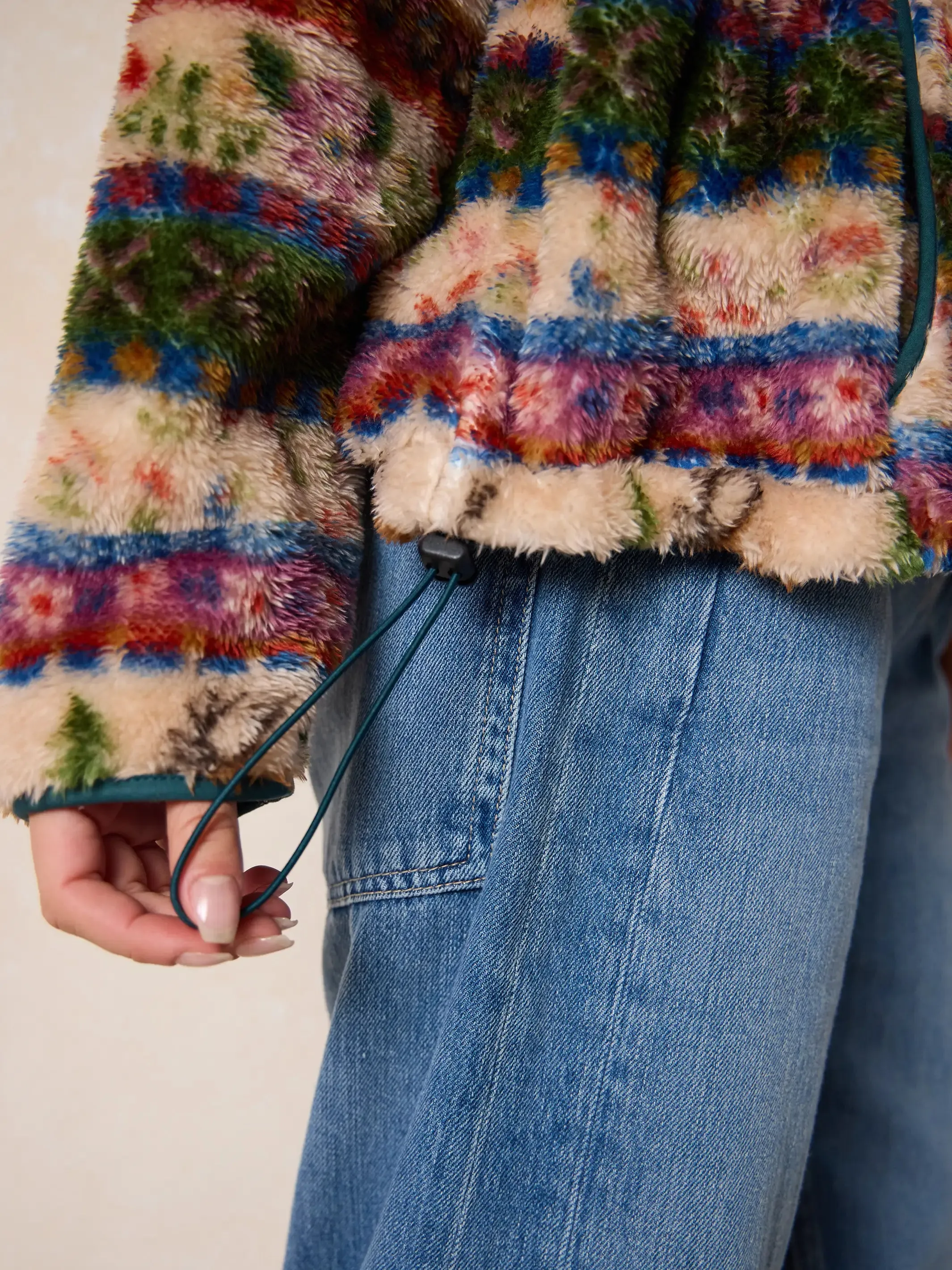 Coziest Quarter Zip Pullover Sweatshirt - Moose Cabin Borders sold by NATURAL LIFE product image thumbnail 4