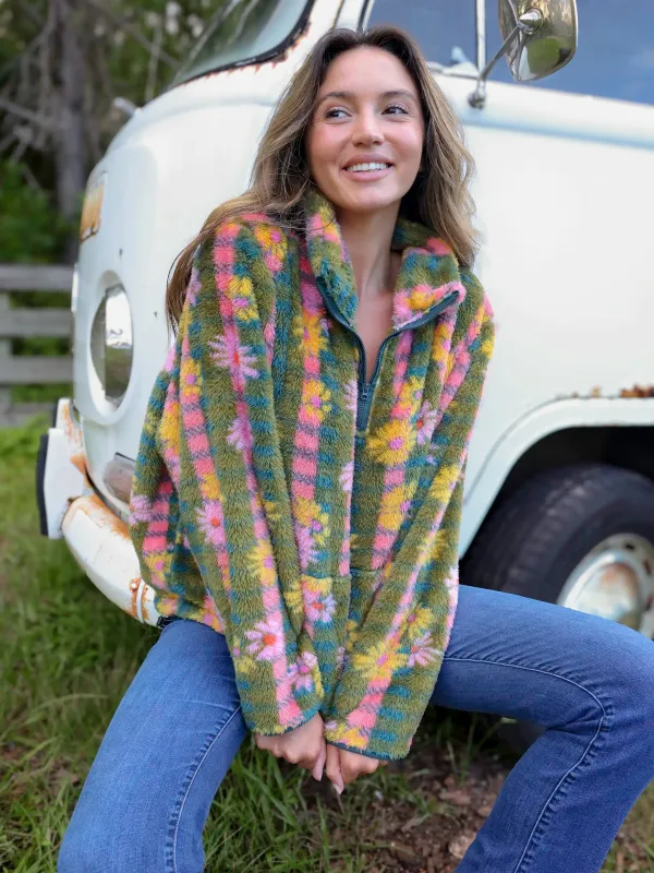 Coziest Quarter Zip Pullover Sweatshirt - Hudson Valley Plaid sold by NATURAL LIFE