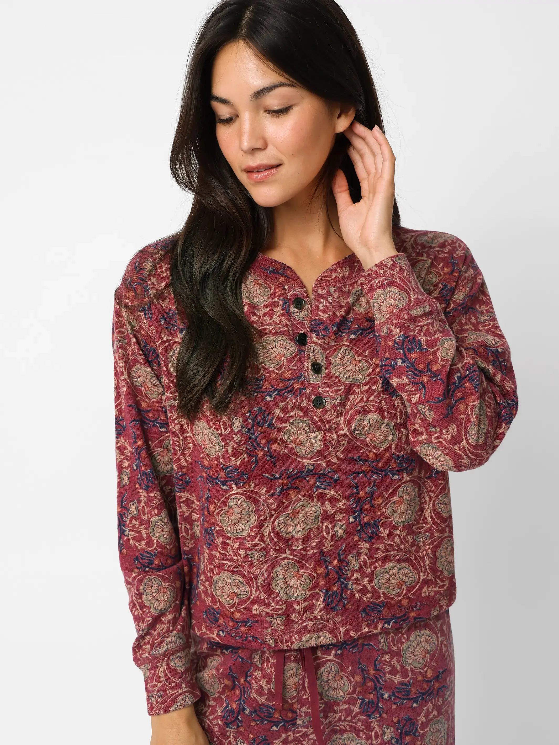 Peyton Lounge Set - Mauve India Vines sold by NATURAL LIFE product image thumbnail 2