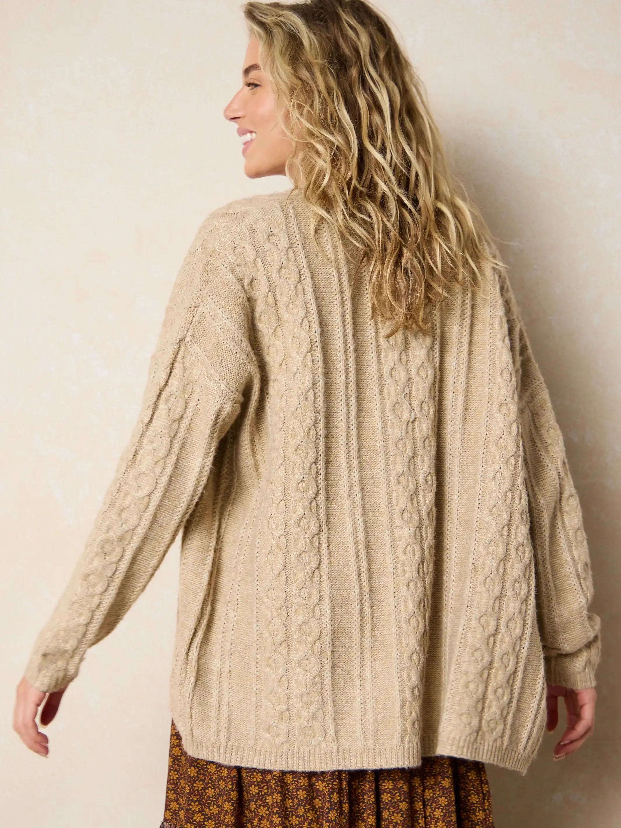 So Soft Grandpa Cardigan - Tan sold by NATURAL LIFE product image thumbnail 3