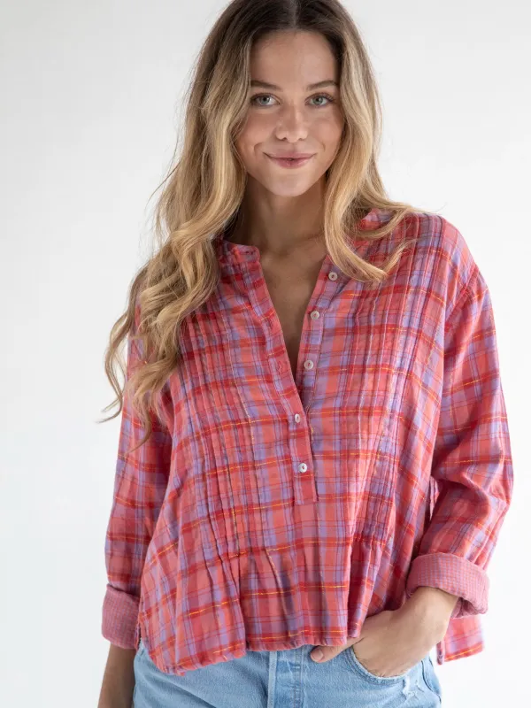 Montana Cotton Top - Pink Lavender Plaid sold by NATURAL LIFE