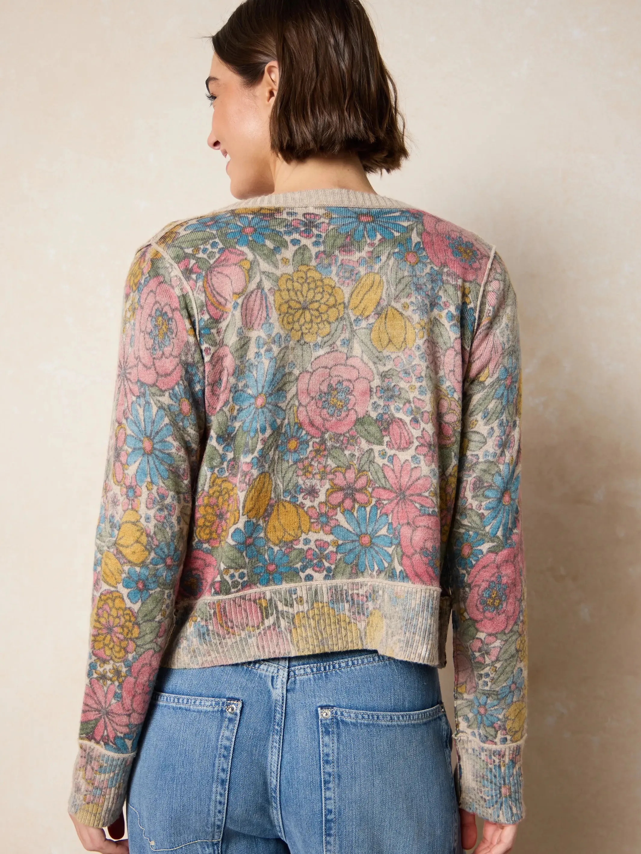 Your Everything Cardigan Sweater - Drawn Garden Multi sold by NATURAL LIFE product image thumbnail 2
