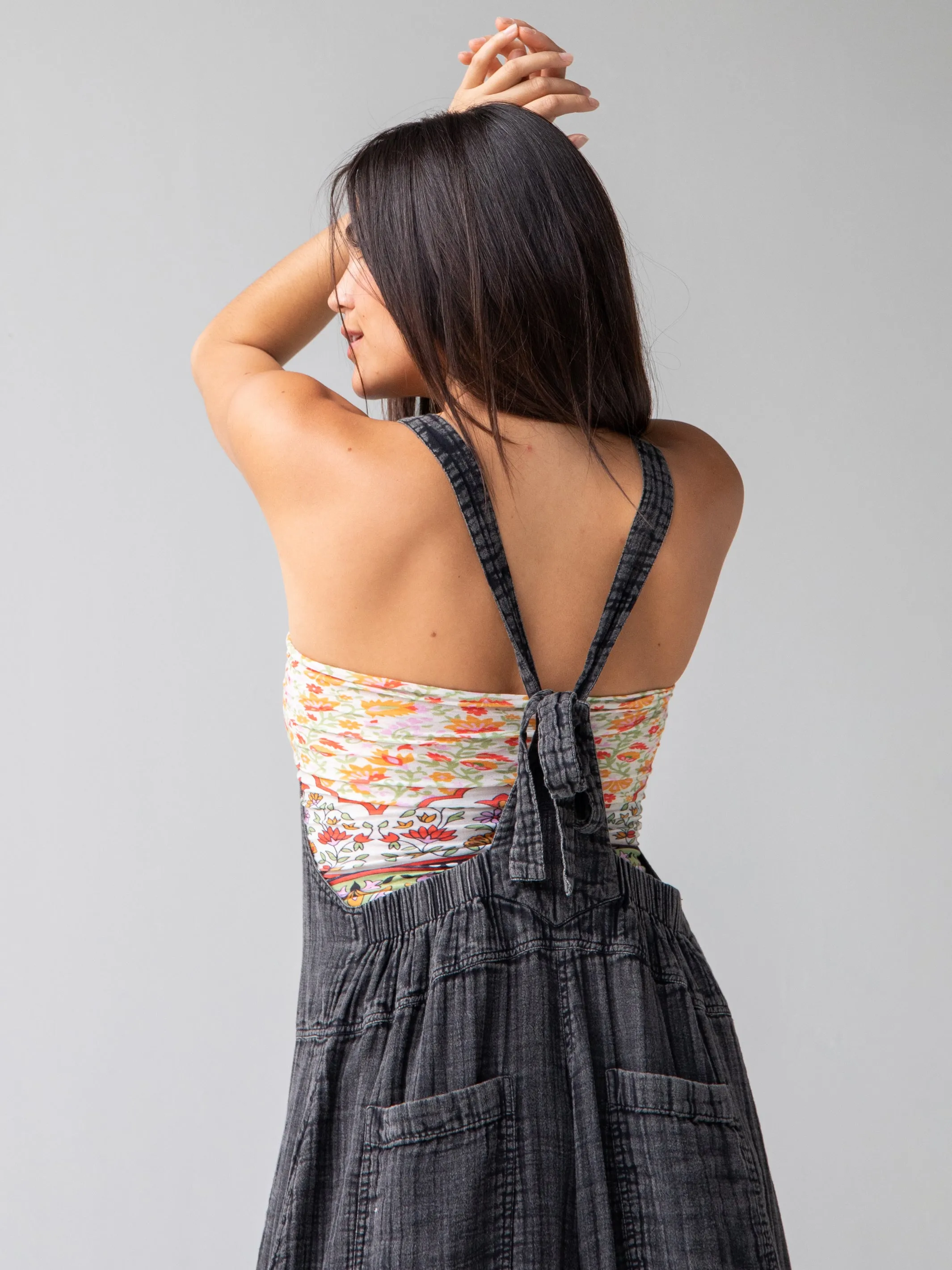 Dakota Cotton Tie Overall - Washed Black sold by NATURAL LIFE product image thumbnail 2