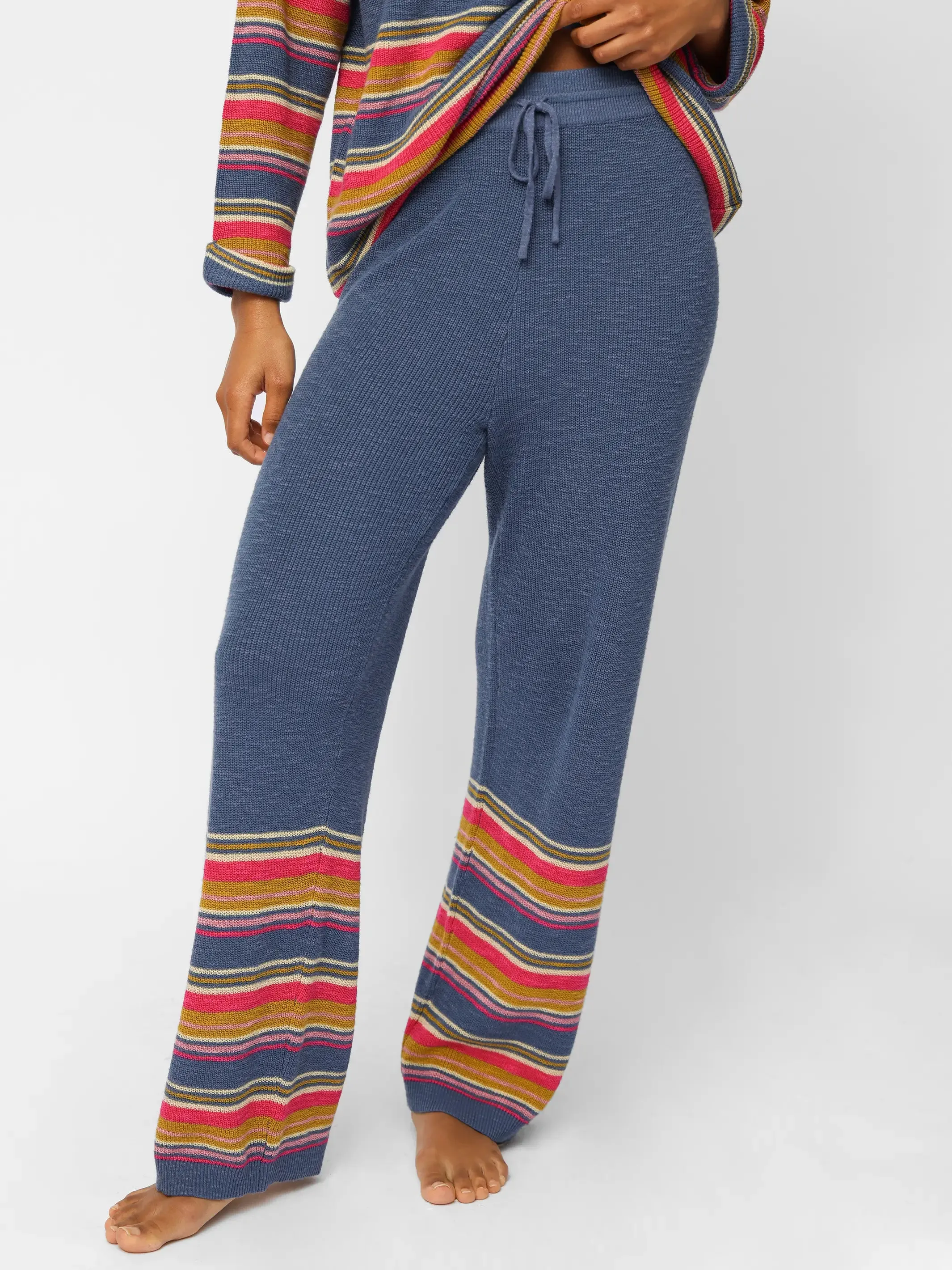 Lounge & Go Striped Cotton Set - Washed Navy sold by NATURAL LIFE product image thumbnail 5