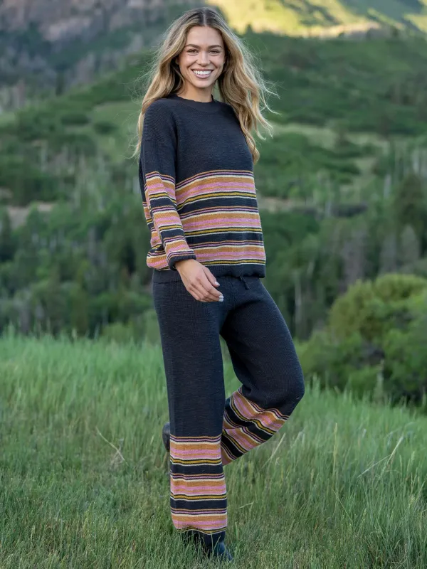 Lounge & Go Striped Cotton Set - Black sold by NATURAL LIFE