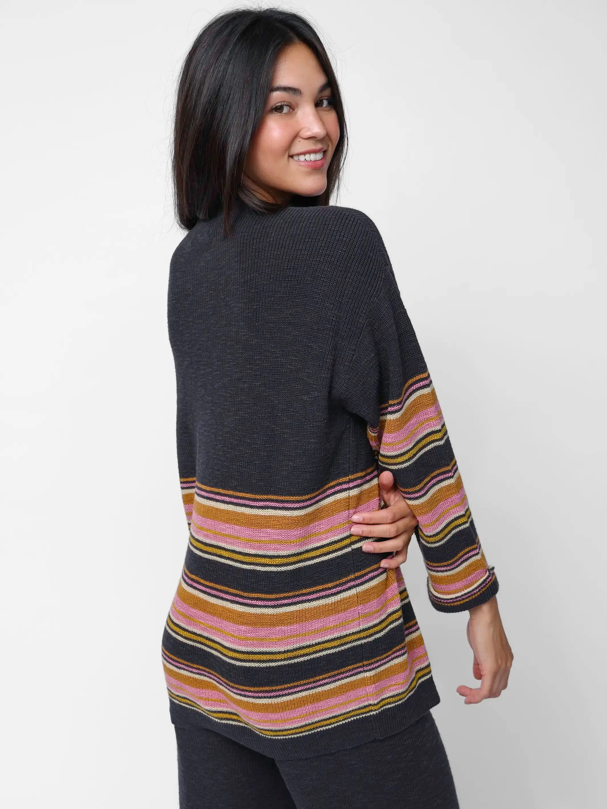 Lounge & Go Striped Cotton Set - Black sold by NATURAL LIFE product image thumbnail 5