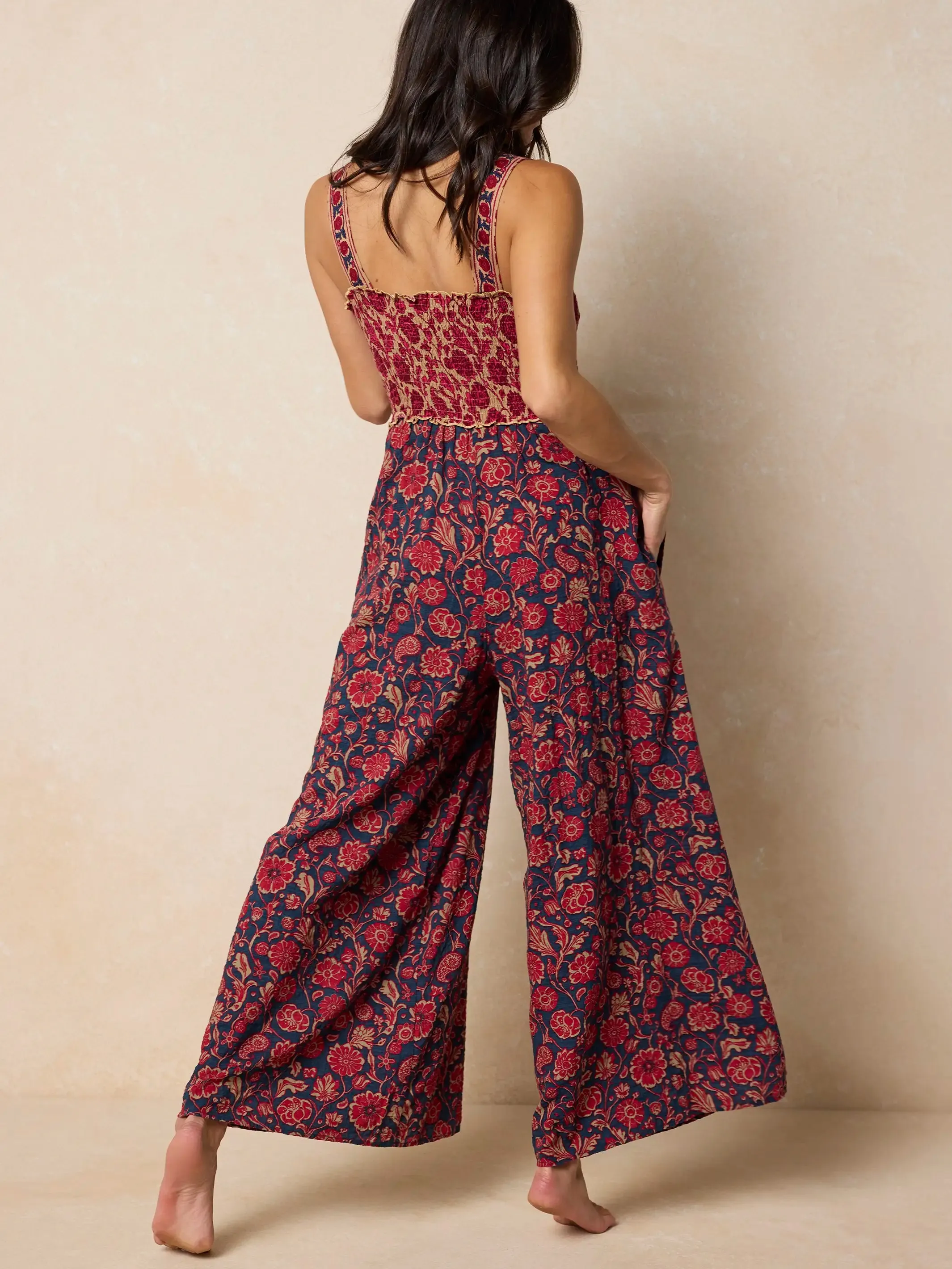 Sedona Jumpsuit - Ornate Paisley Navy sold by NATURAL LIFE product image thumbnail 4