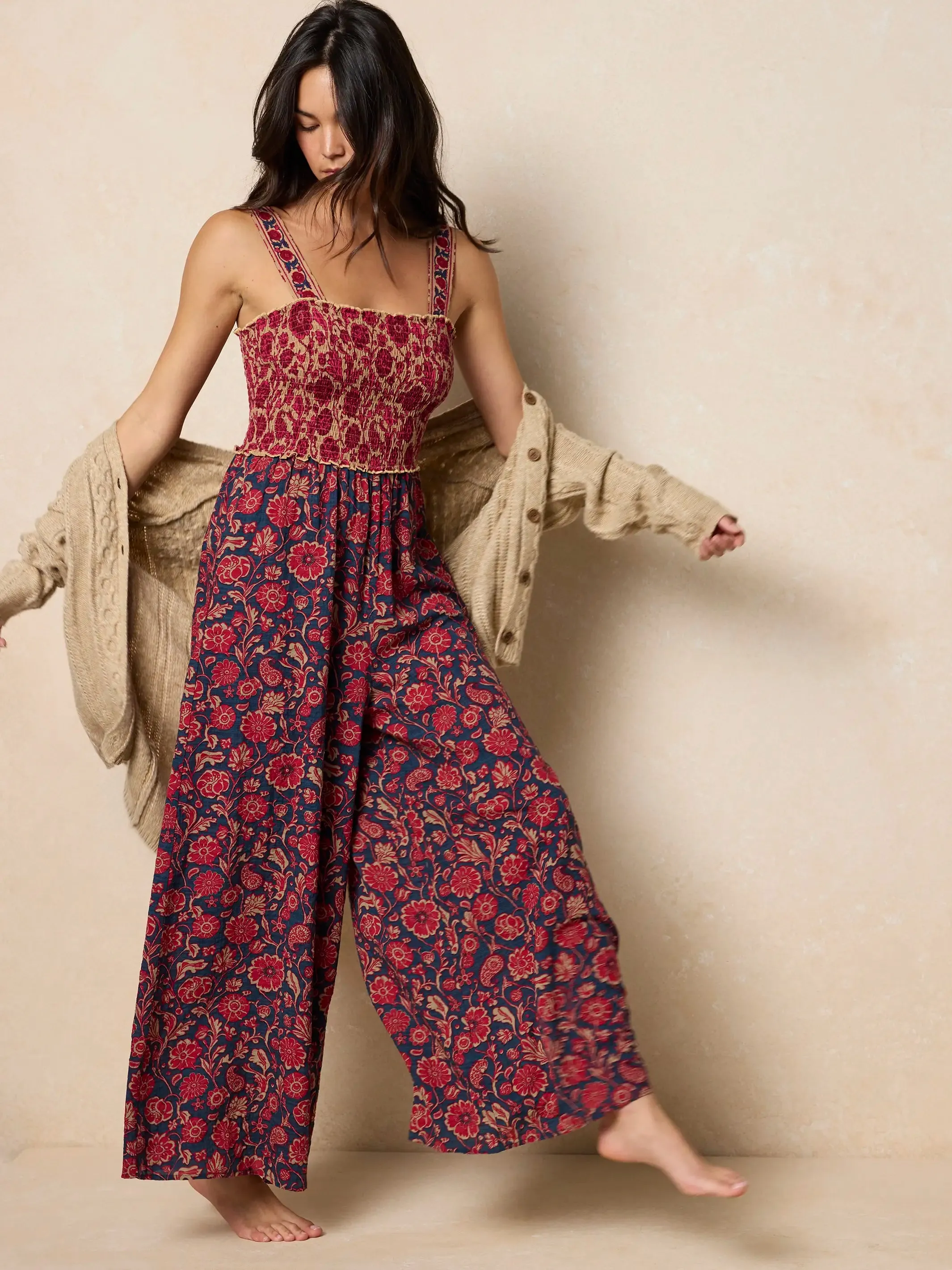 Sedona Jumpsuit - Ornate Paisley Navy sold by NATURAL LIFE product image thumbnail 5