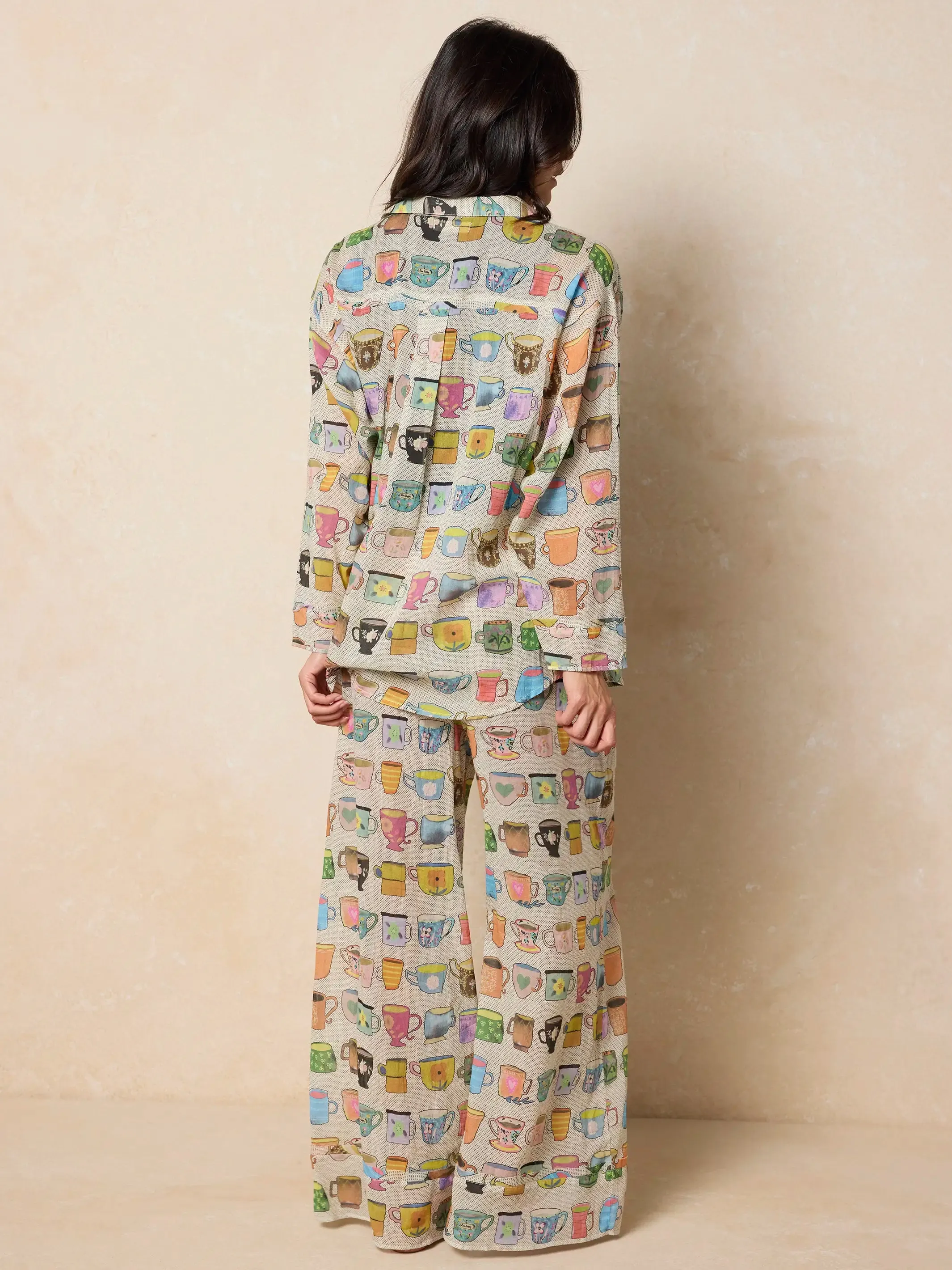 Dreamy Cotton Pajama Set - Coffee Cups sold by NATURAL LIFE product image thumbnail 5