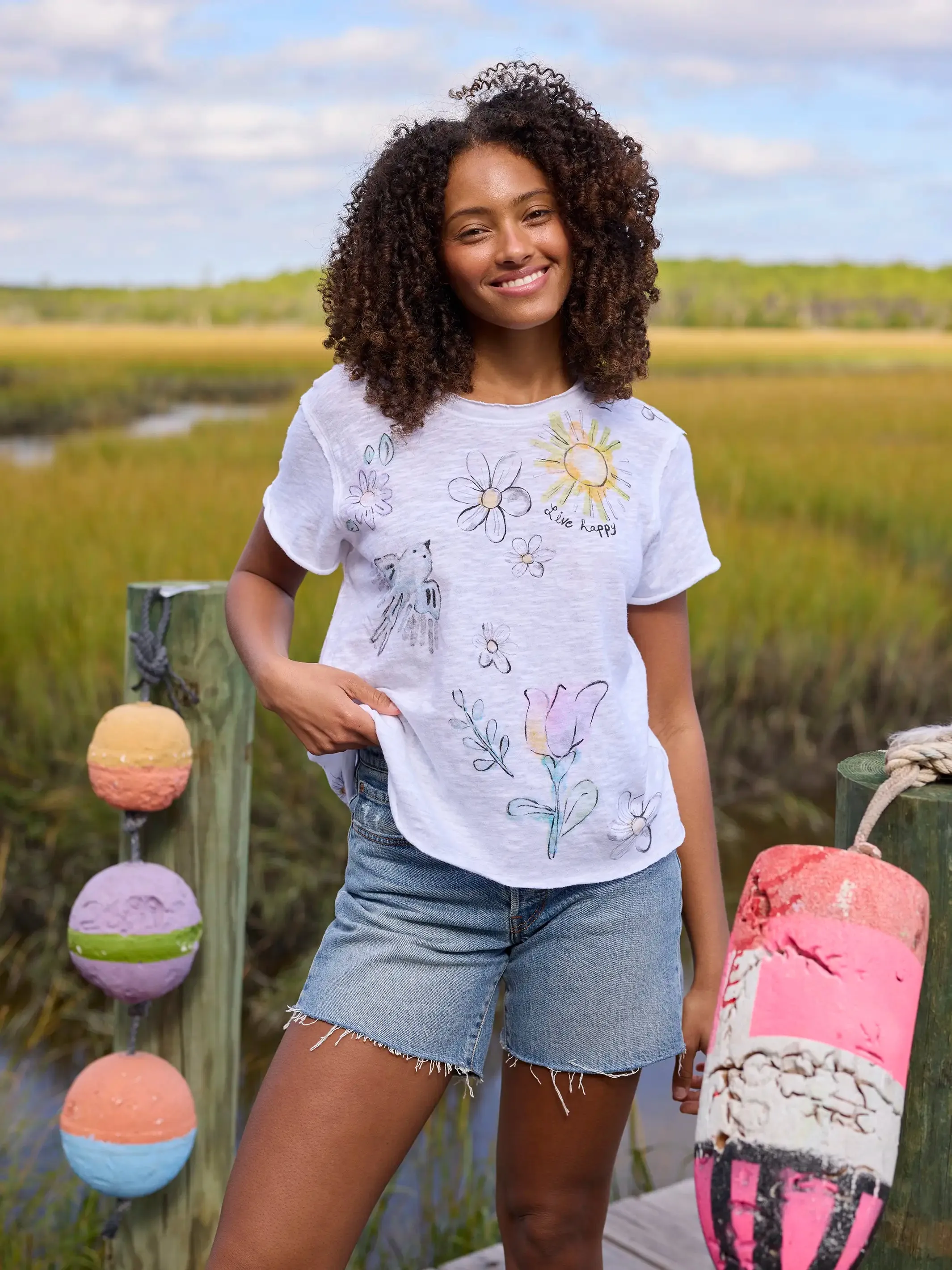 Aidan Cotton Tee - White sold by NATURAL LIFE product image thumbnail 4