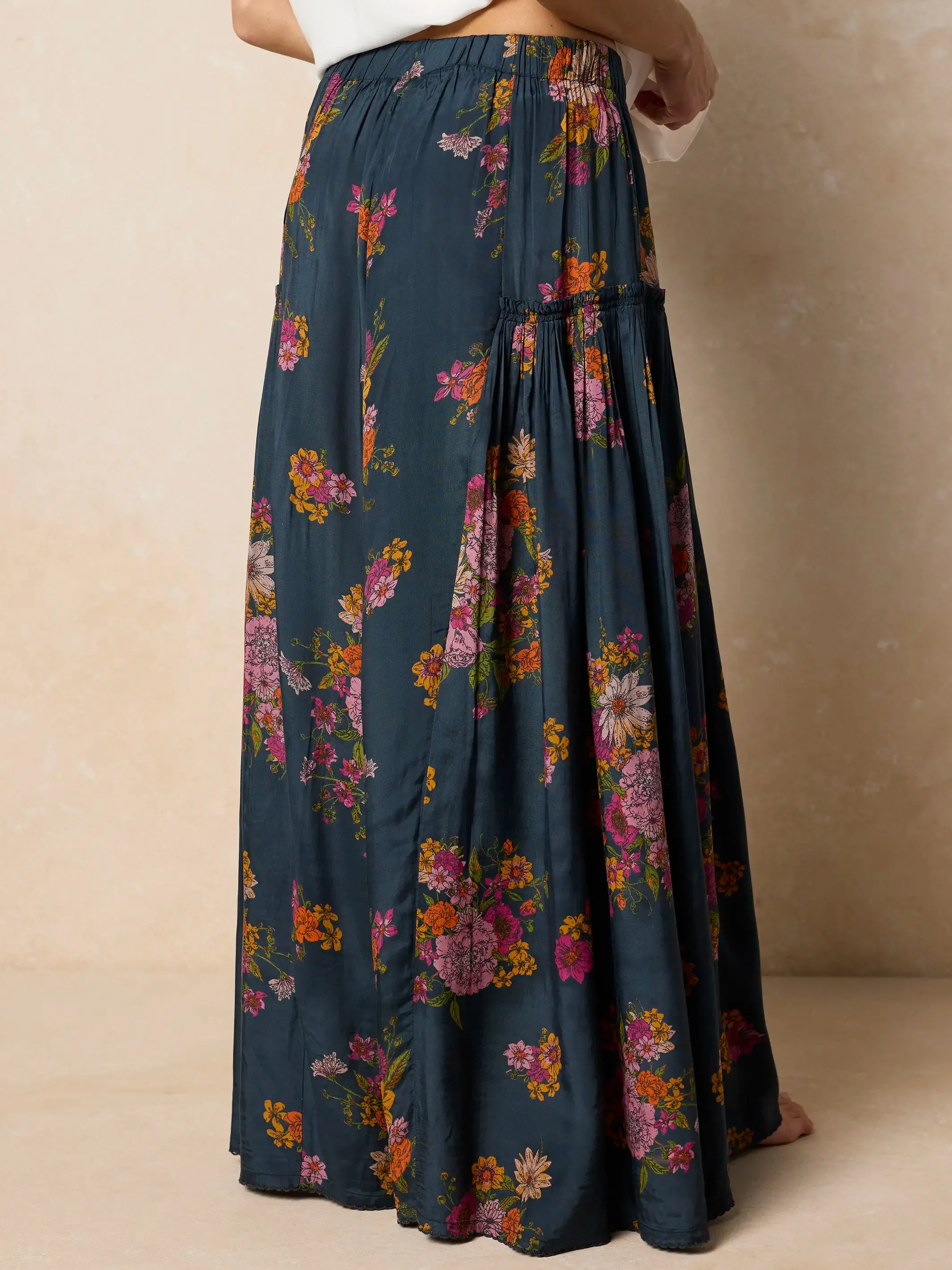 Margaux Wide Leg Pants - English Garden Charcoal sold by NATURAL LIFE product image thumbnail 4