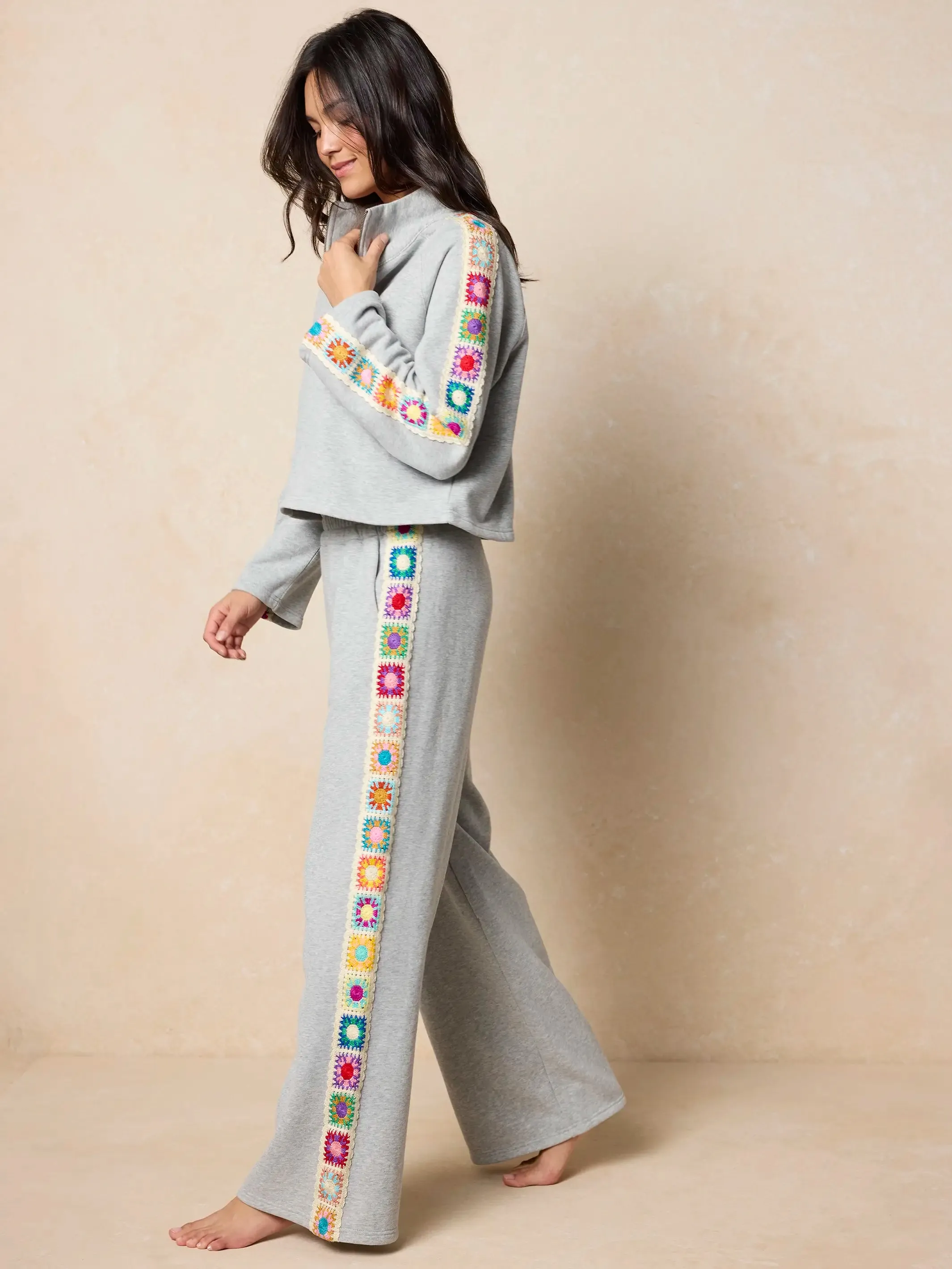 Lyvie Trim Sweatpants - Heather Grey sold by NATURAL LIFE product image thumbnail 2