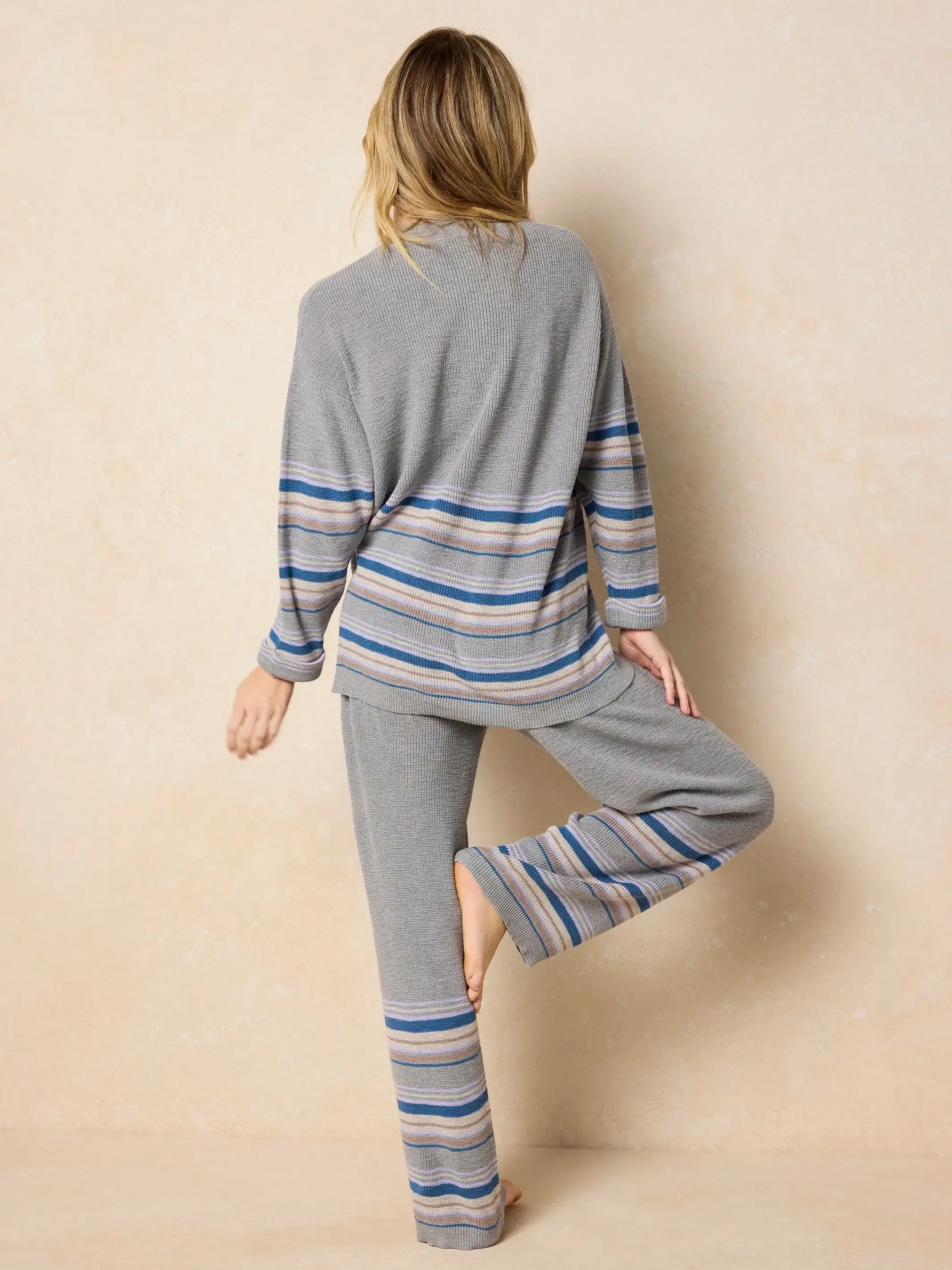 Lounge & Go Striped Cotton Set - Light Grey sold by NATURAL LIFE product image thumbnail 4