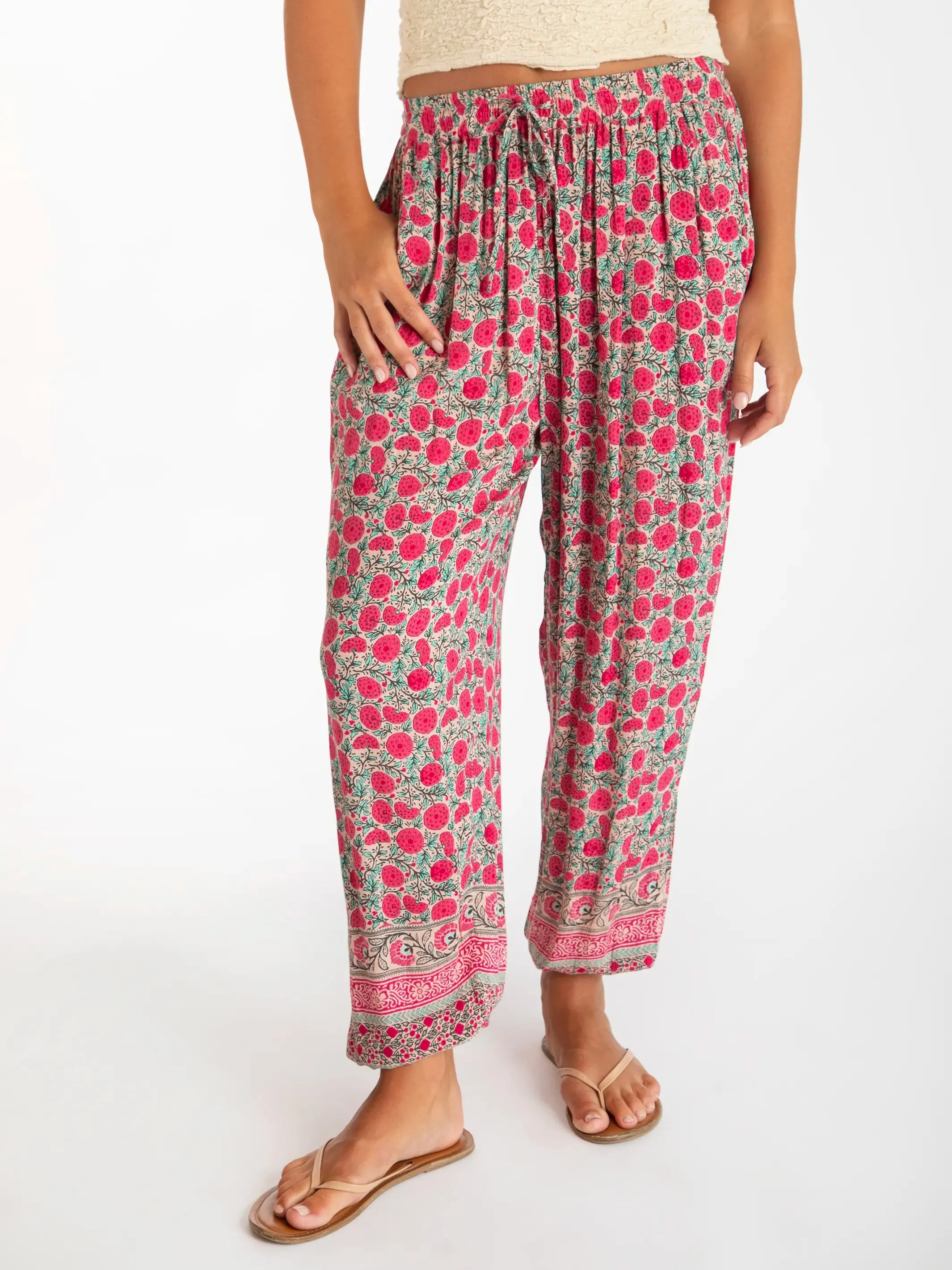 Allison Pants - Pink Puff Floral sold by NATURAL LIFE product image thumbnail 2