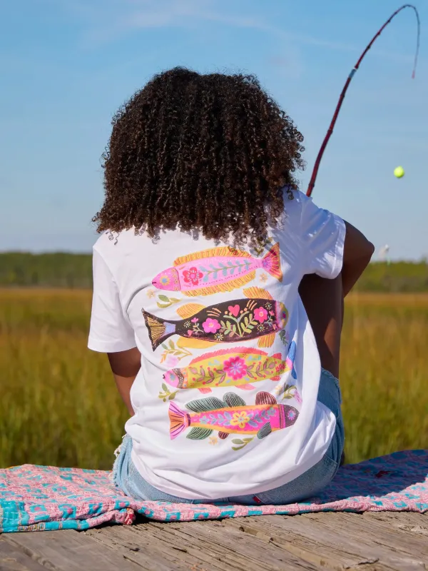 Cotton Comfy Tee Shirt - Fish made by NATURAL LIFE