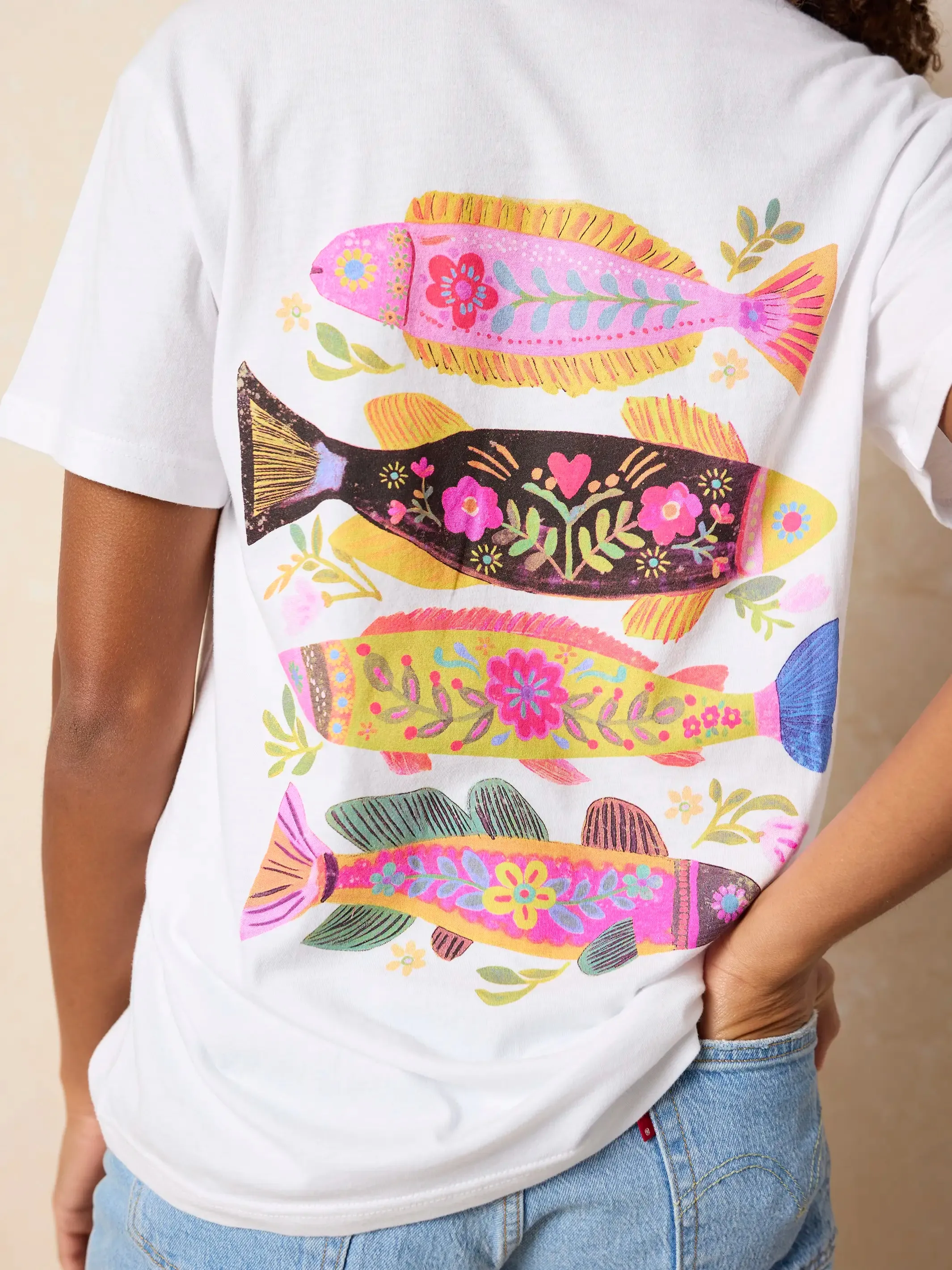 Cotton Comfy Tee Shirt - Fish sold by NATURAL LIFE product image thumbnail 3