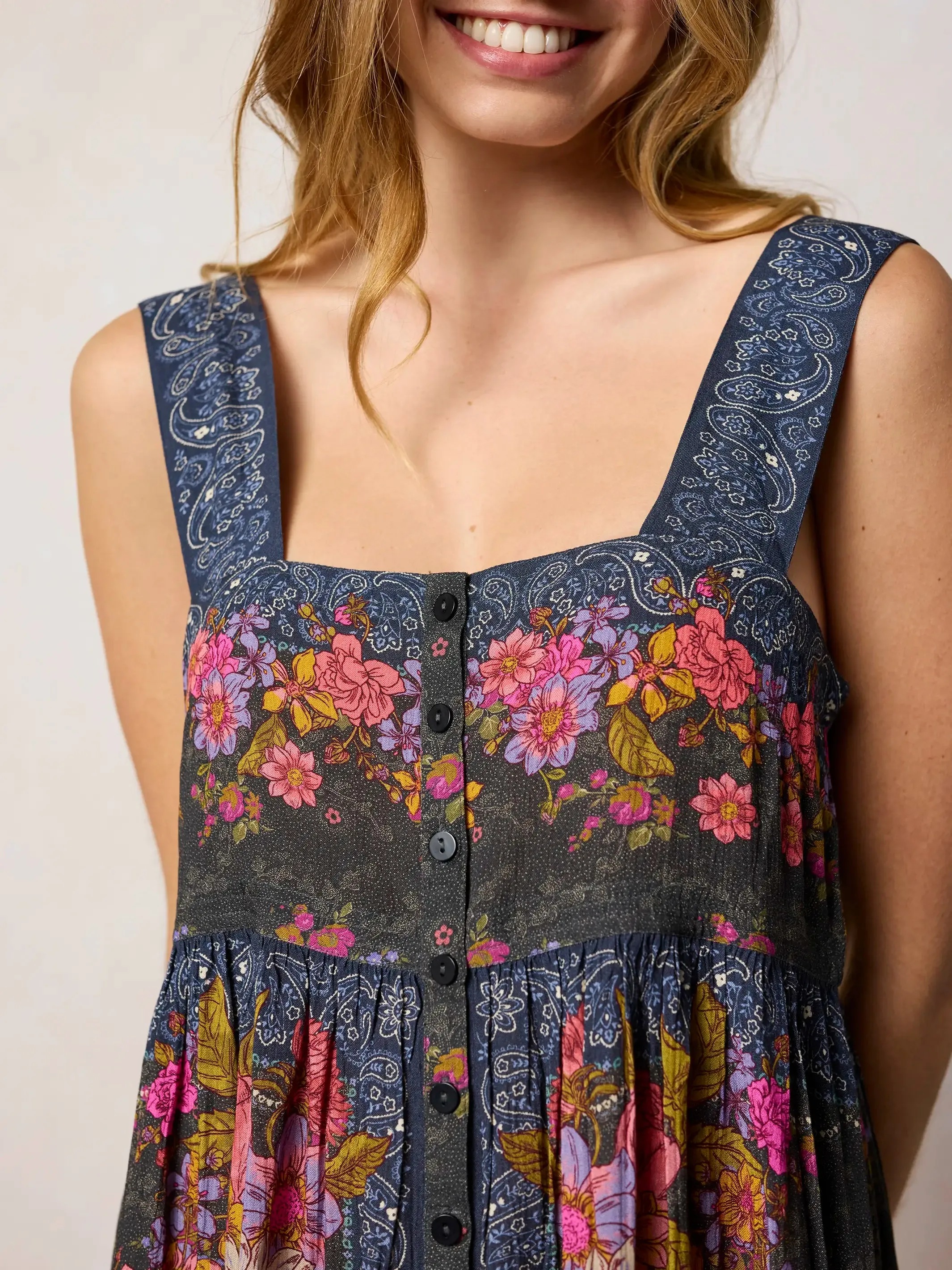 Lucy Maxi Dress - English Garden Charcoal sold by NATURAL LIFE product image thumbnail 2