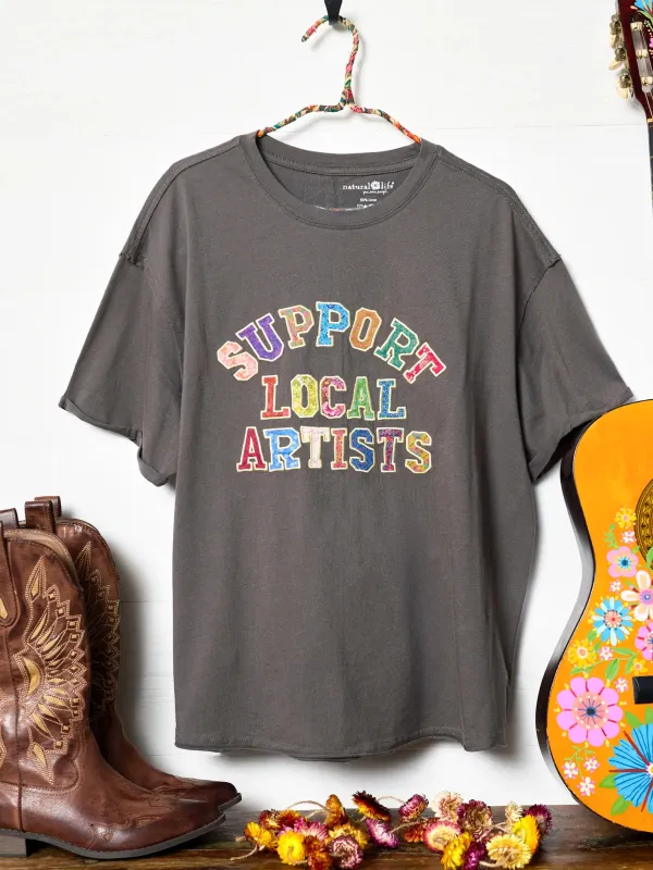 Take It In Cotton Applique Tee - Support Local Artists made by NATURAL LIFE