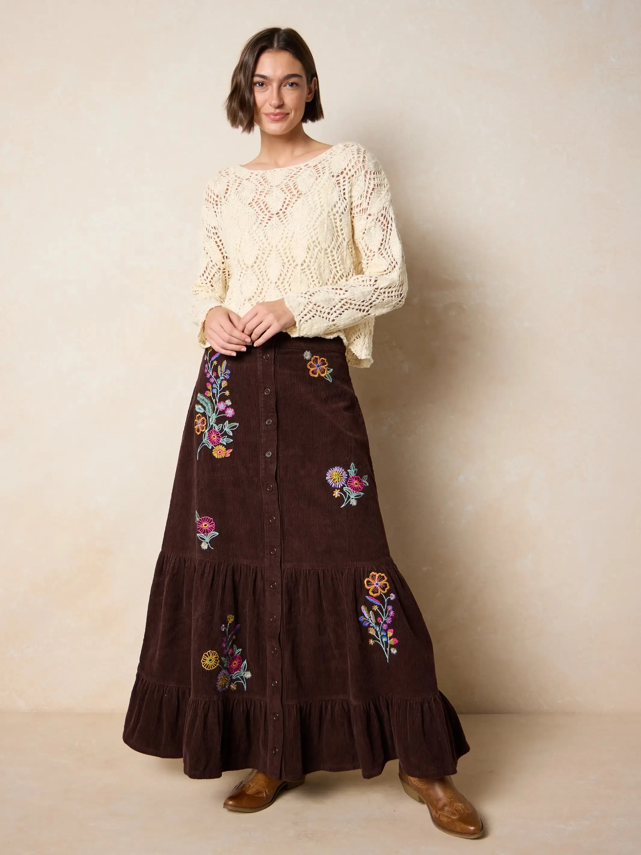Cropped Cotton Sweater - Cream sold by NATURAL LIFE product image thumbnail 5