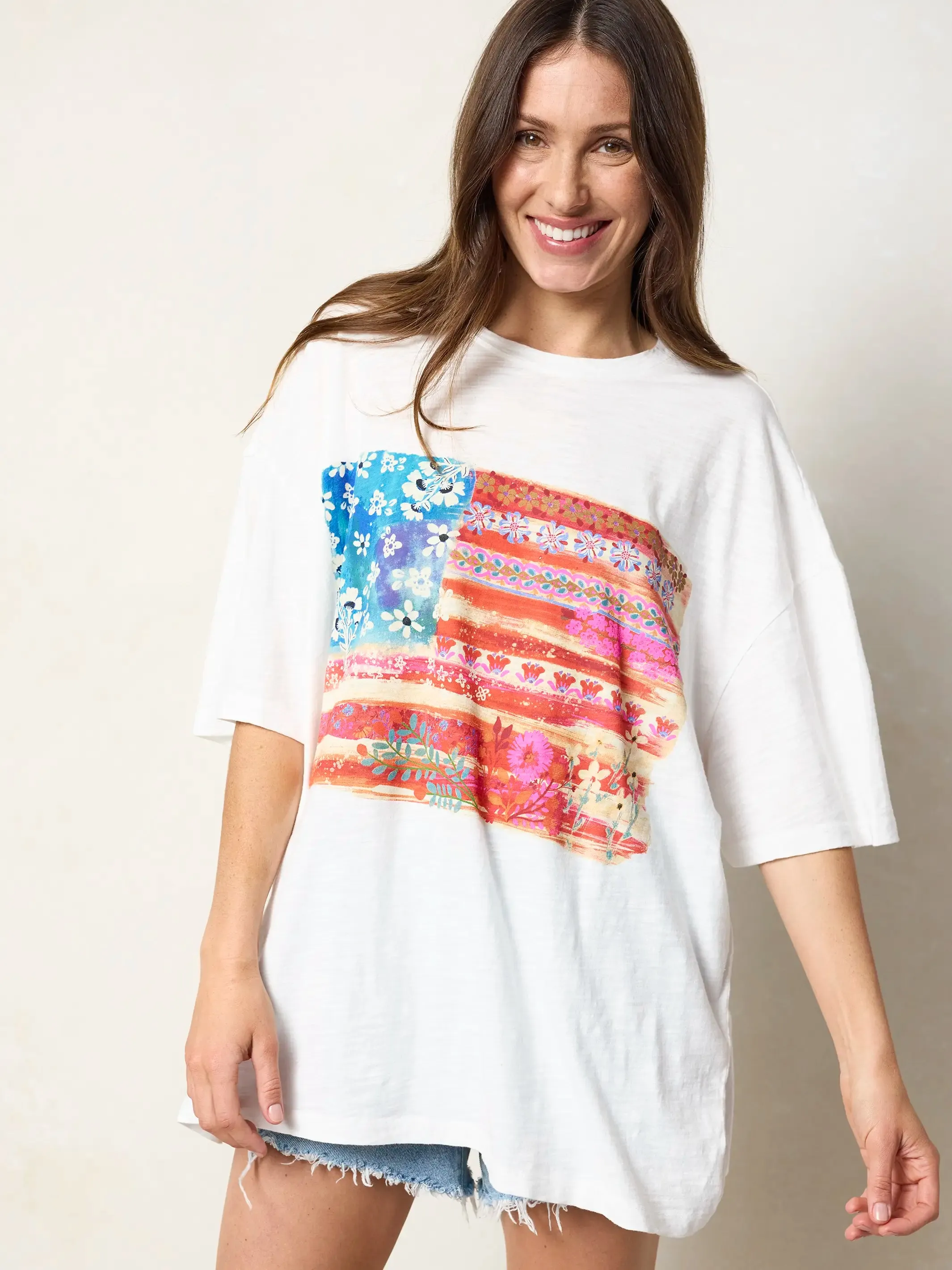 One Size Cotton Easy Tee - American Flag sold by NATURAL LIFE product image thumbnail 3