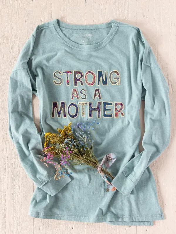 Applique Hang Around Cotton Tunic - Strong As A Mother made by NATURAL LIFE