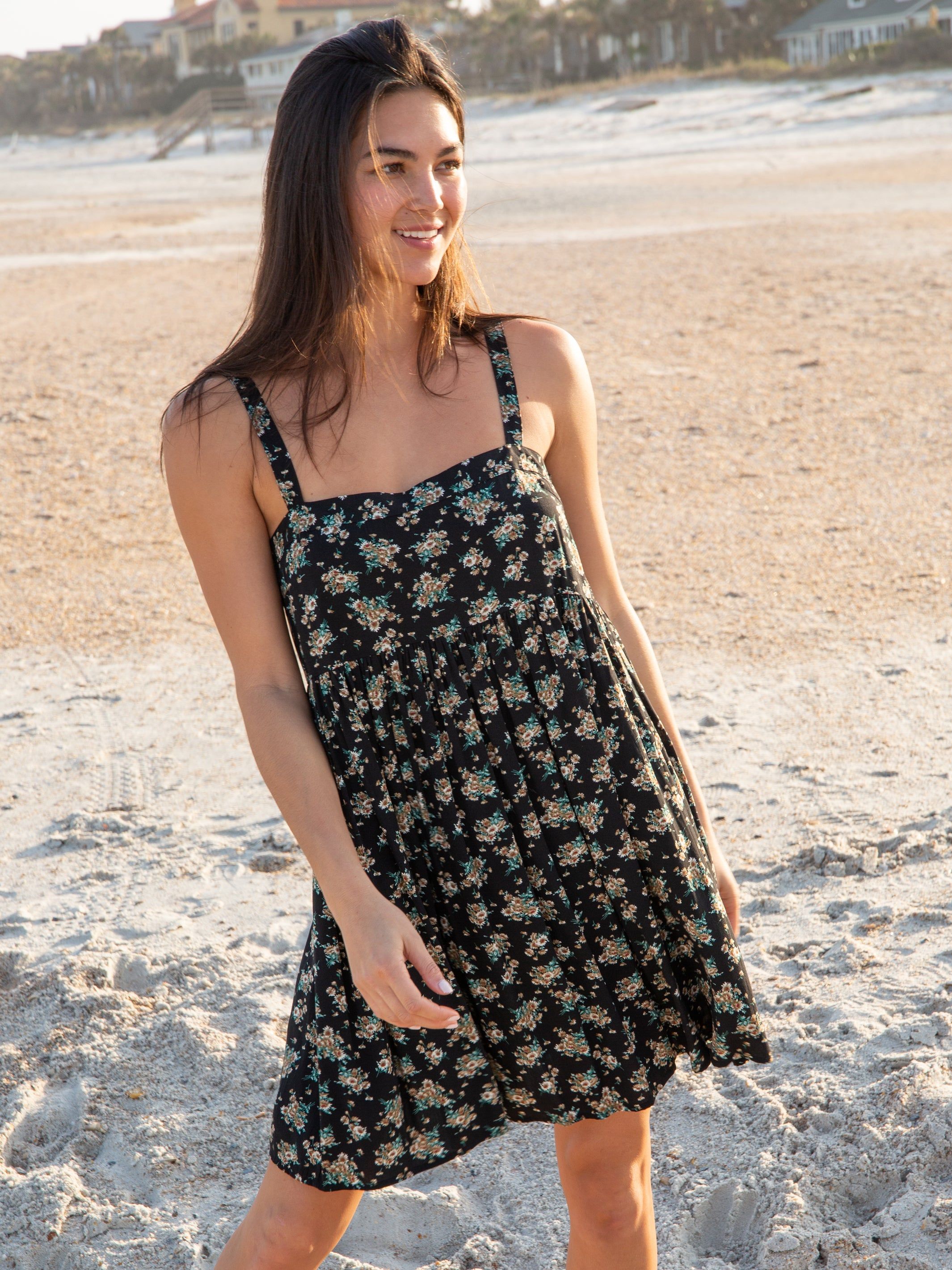 Patti Dress - Black Bouquets sold by NATURAL LIFE product image thumbnail 5