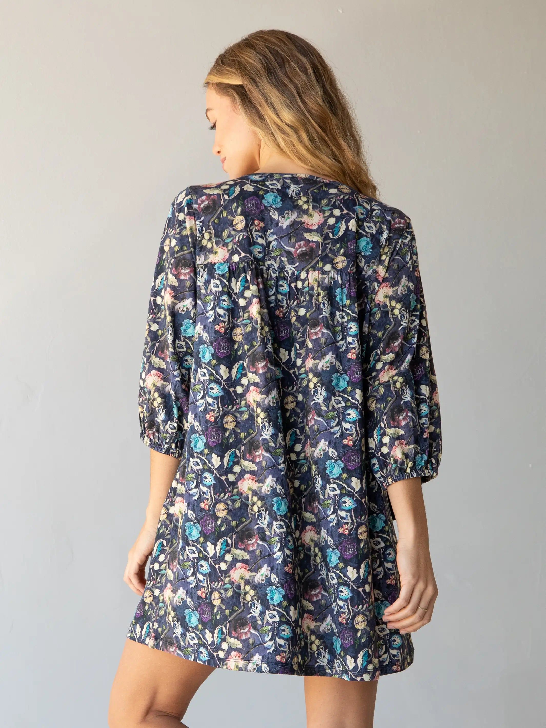 Lia Knit Mini Dress - Navy Peacock sold by NATURAL LIFE product image thumbnail 3