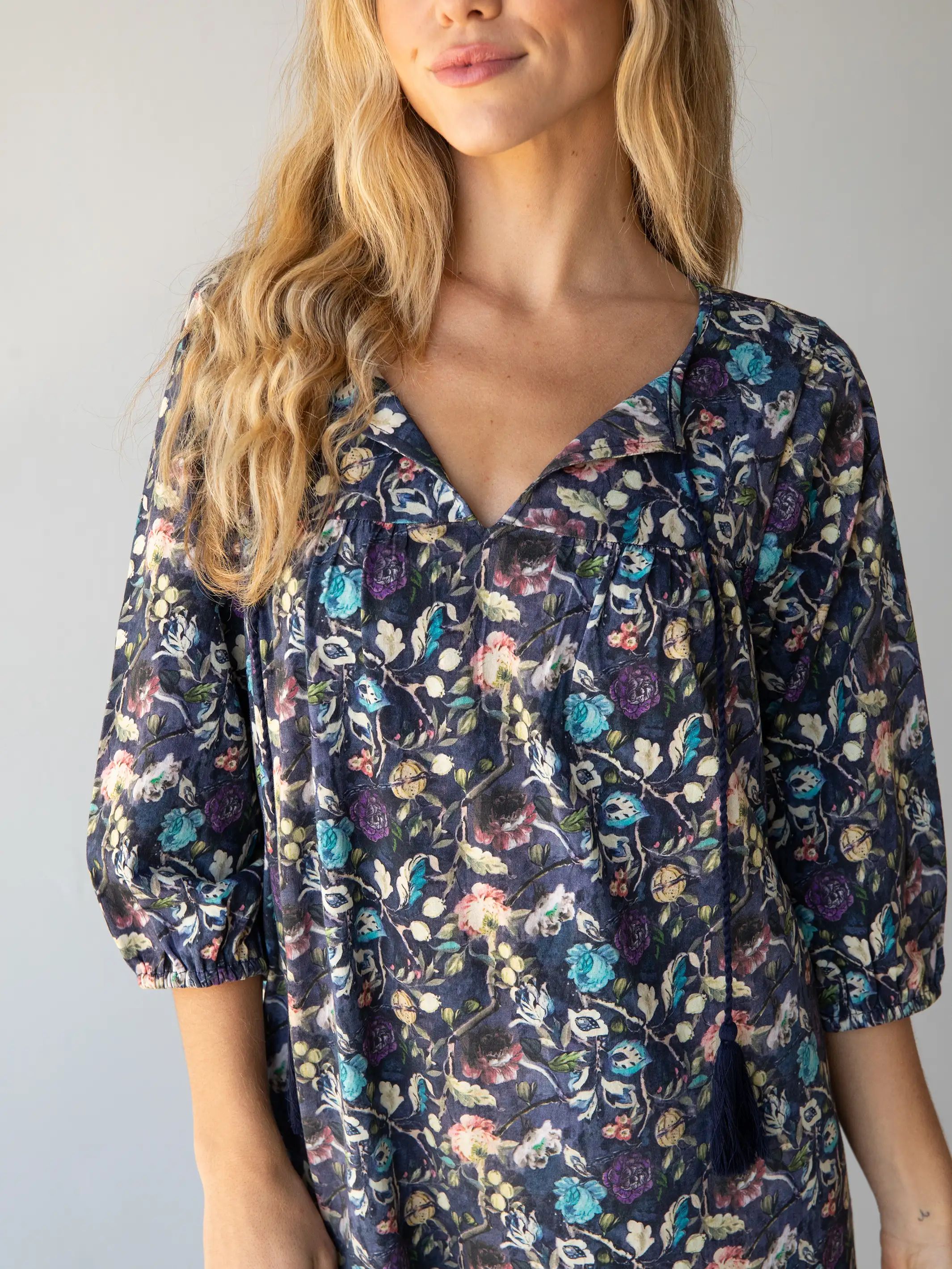 Lia Knit Mini Dress - Navy Peacock sold by NATURAL LIFE product image thumbnail 2